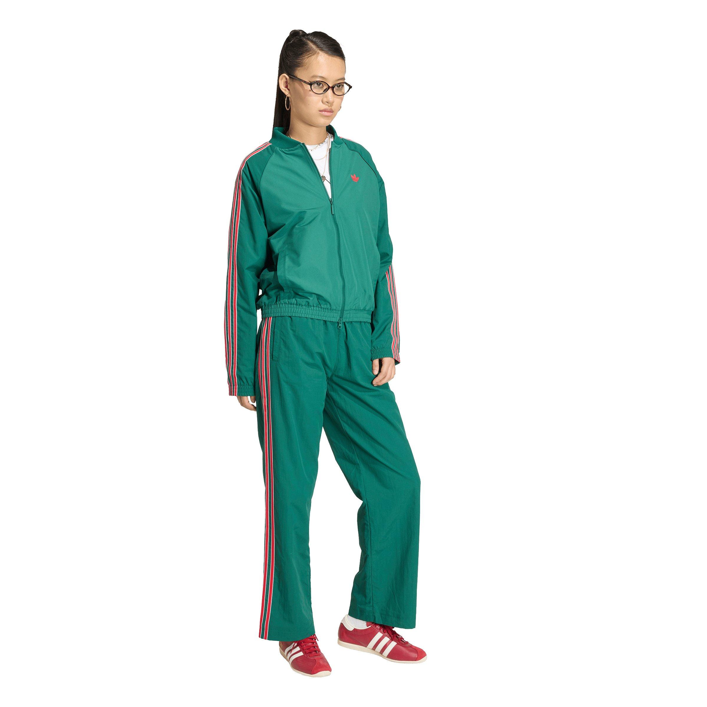 adidas Originals Women's SST Tracksuit Bottoms - Green - GREEN Thumbnail View 5
