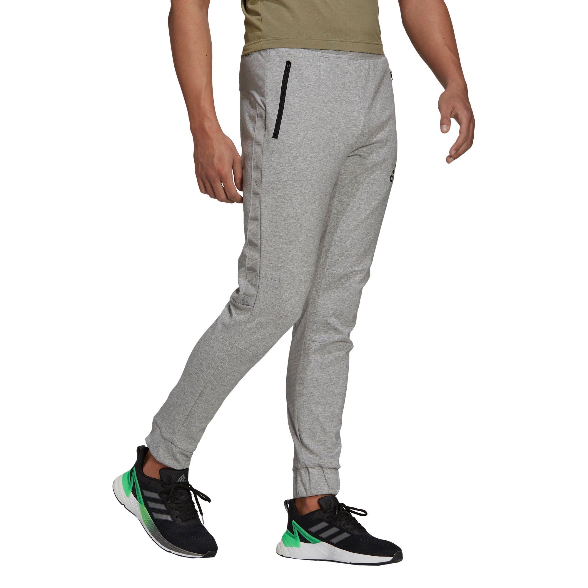 adidas Men's "Grey/Black" AEROREADY Designed to Move Sport Motion Logo