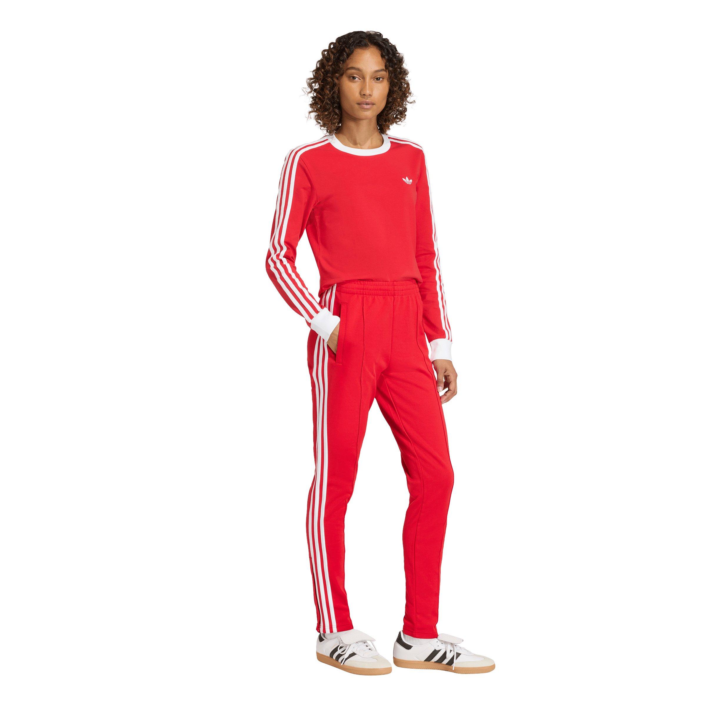 adidas Originals Women's SST Classic Track Pants - Red - RED Thumbnail View 5