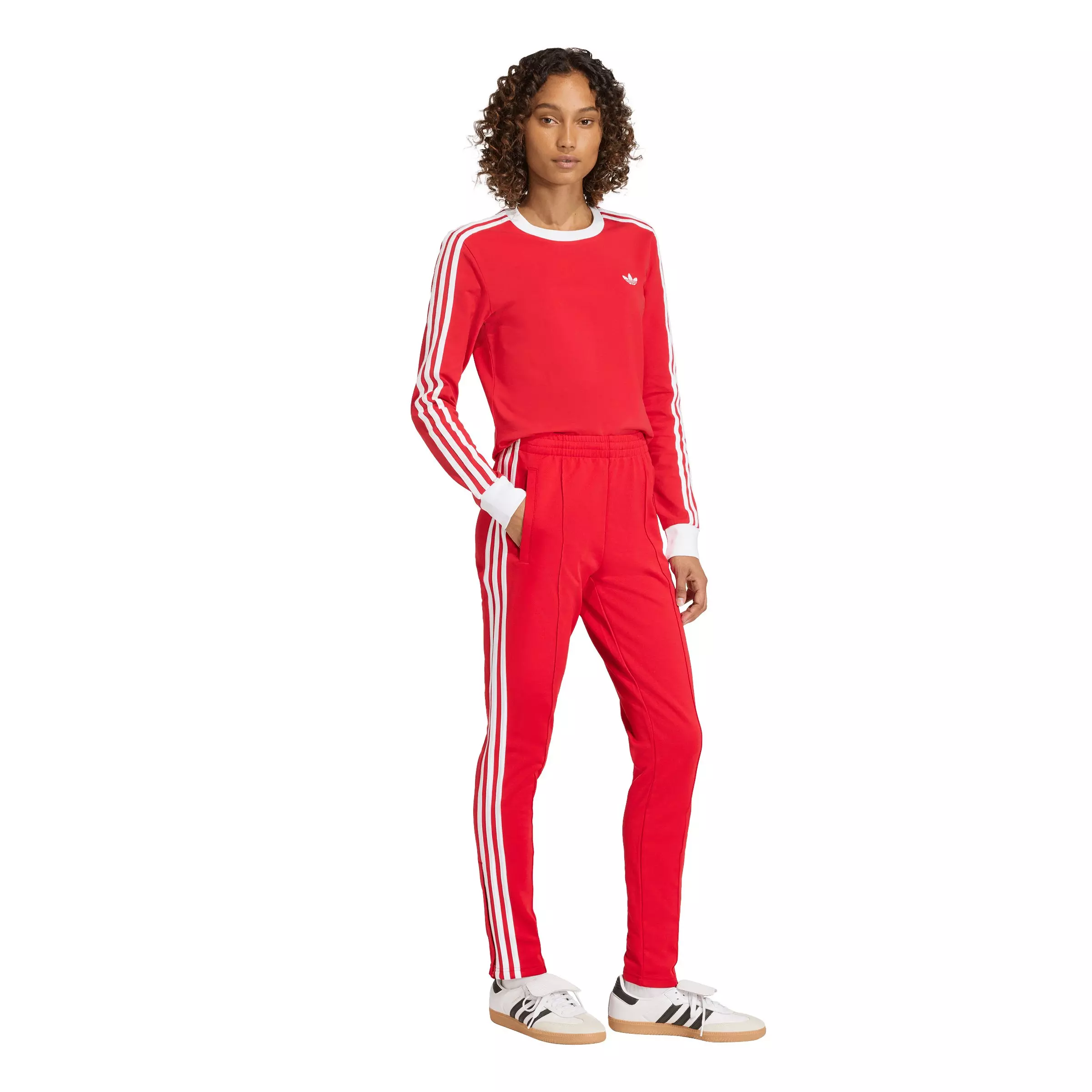 adidas Originals Women's SST Classic Track Pants - Red - RED