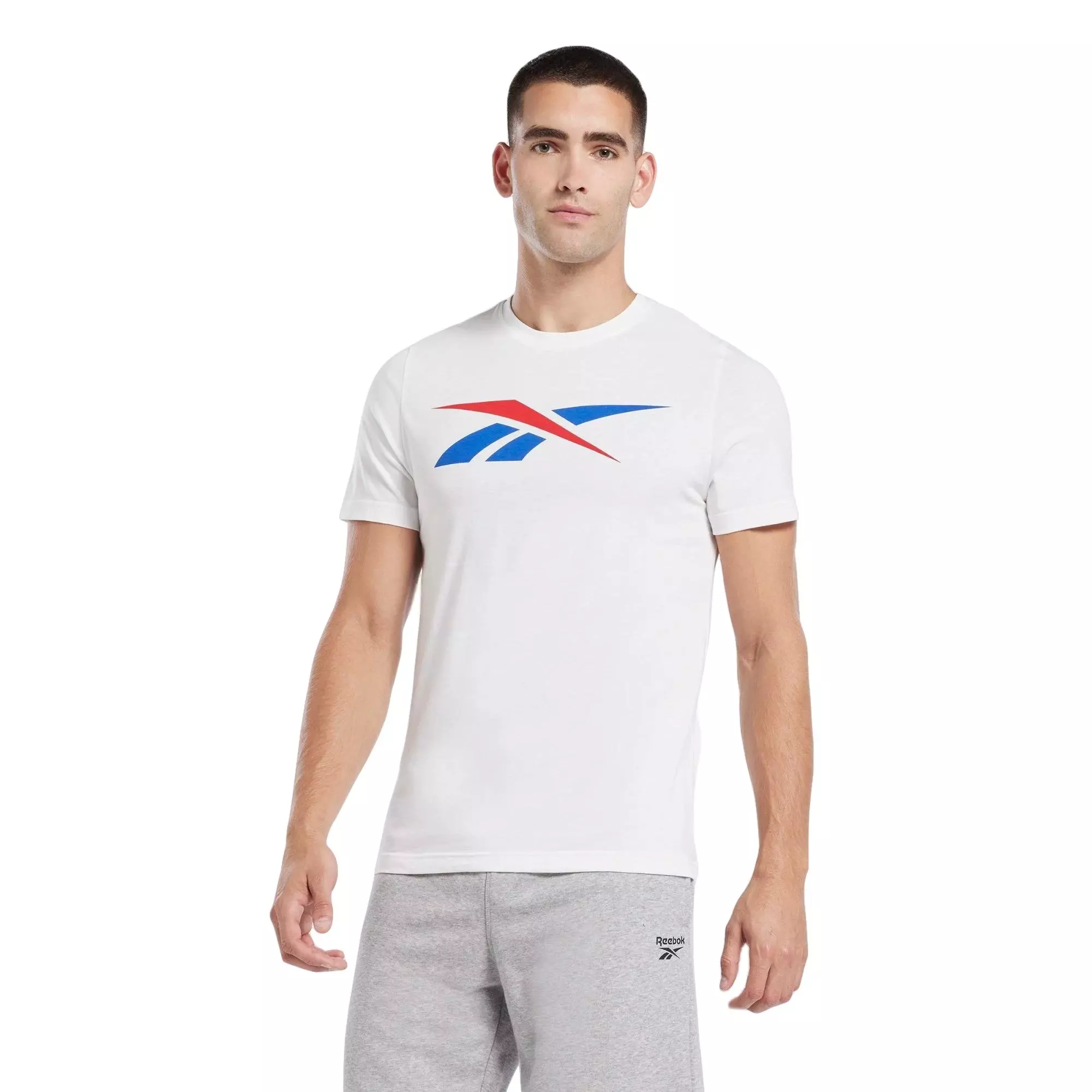 Reebok Graphic Series Vector T-Shirt- White/Red - WHITE/RED/BLUE
