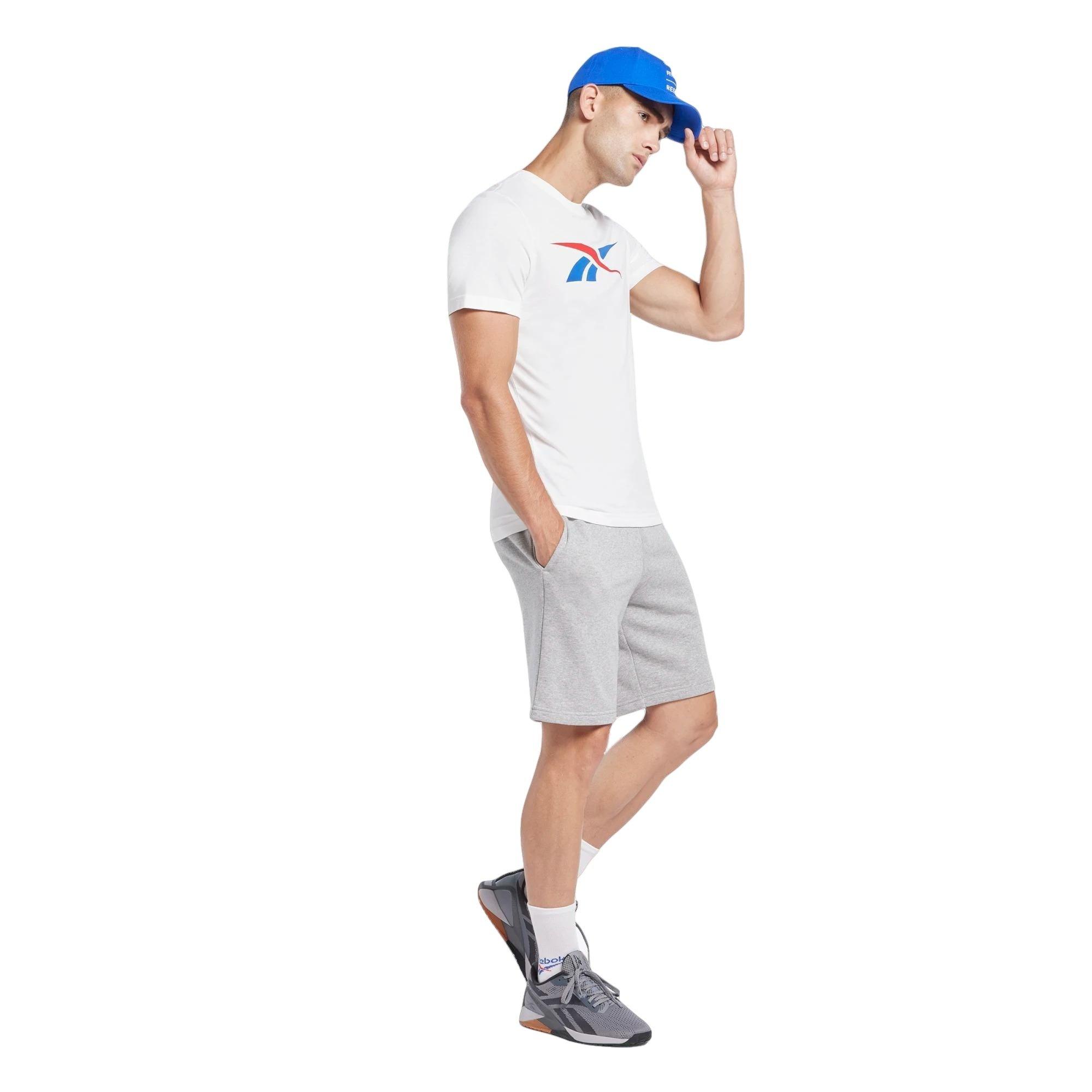 Reebok Men's Graphic Series Vector T-Shirt- White/Red - WHITE/RED/BLUE Thumbnail View 5