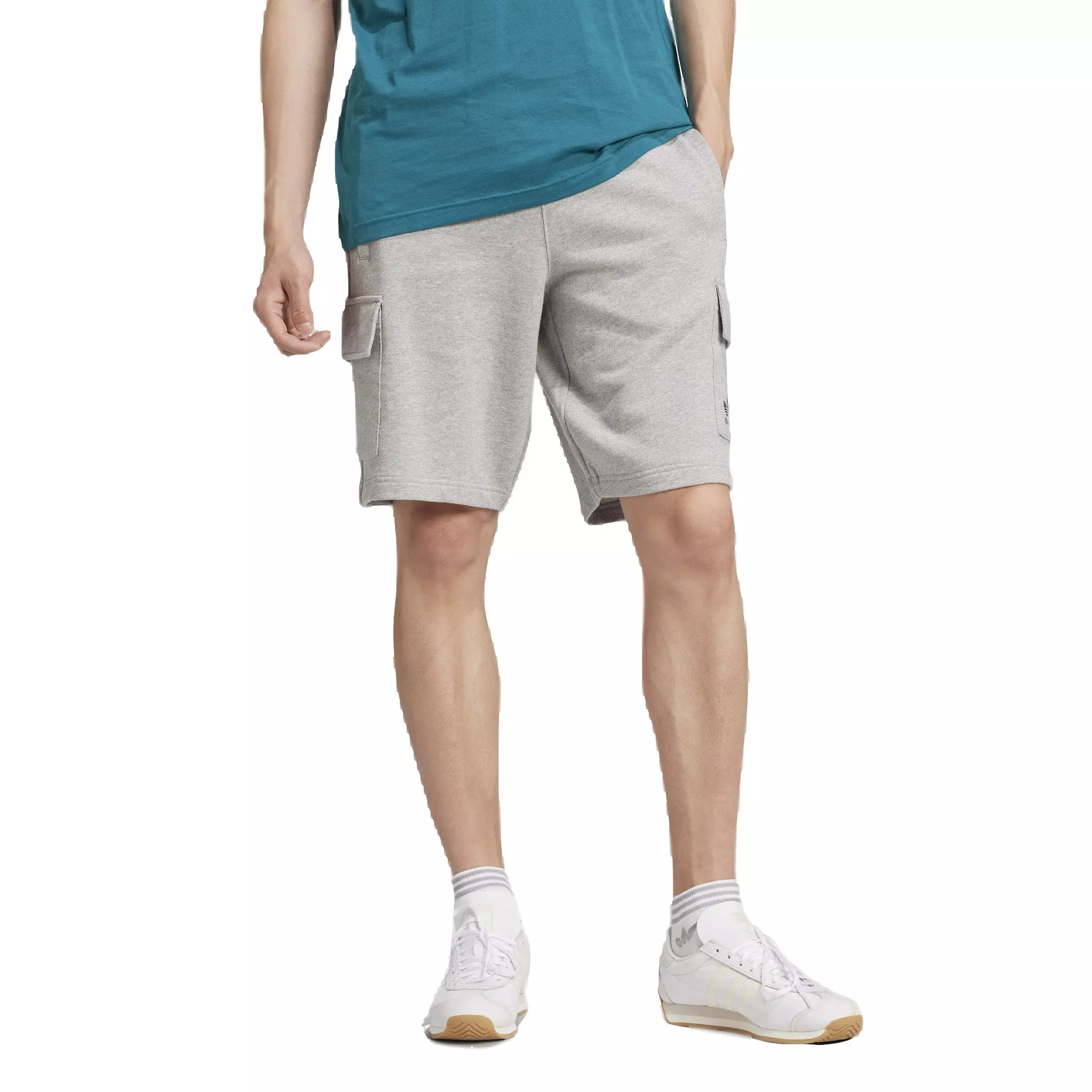 adidas Originals Men's Trefoil Essentials Lifestyle Cargo Shorts -Grey - GREY