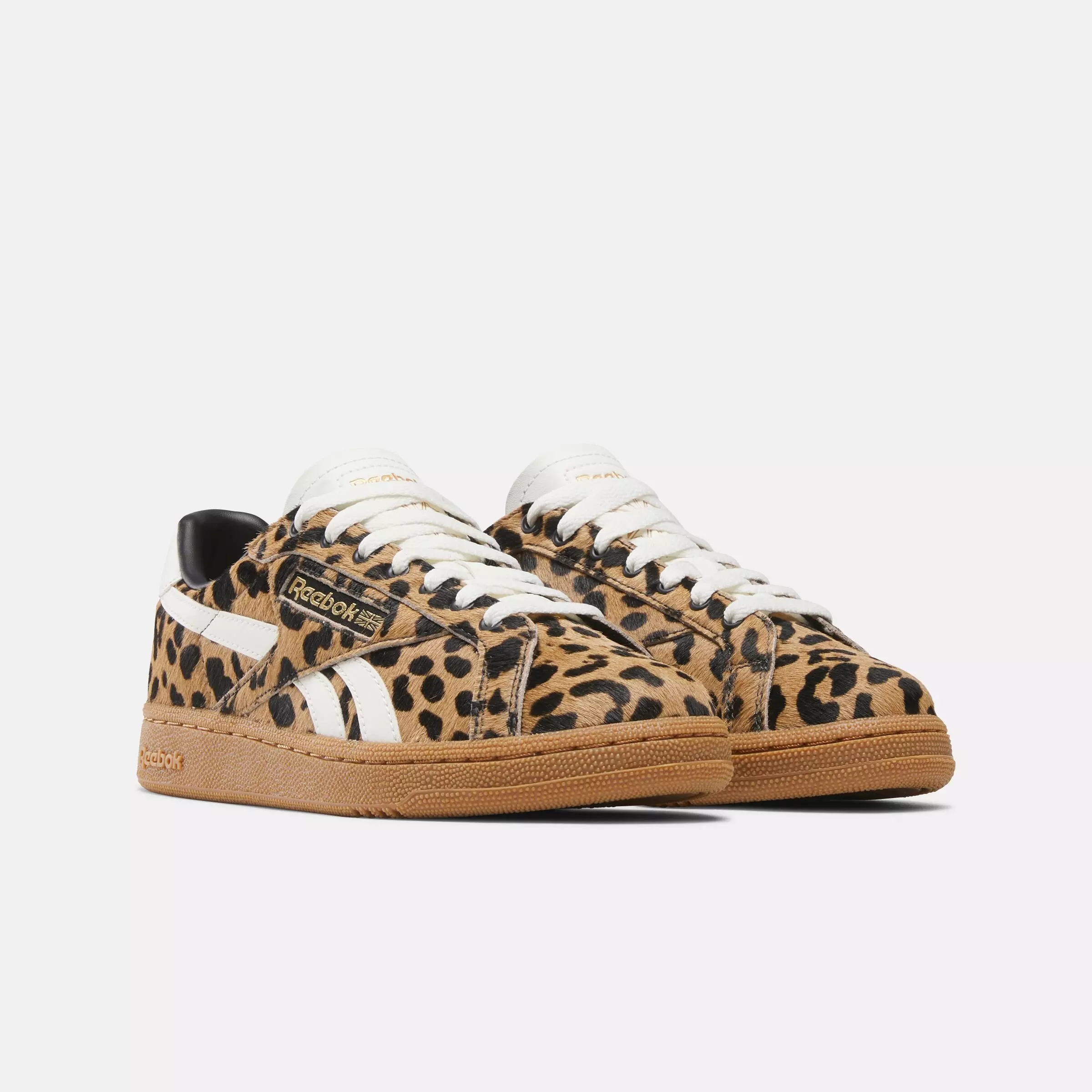 Reebok Club C Grounds UK "Cheetah Print" Women's Shoe - BROWN/BLACK/WHITE