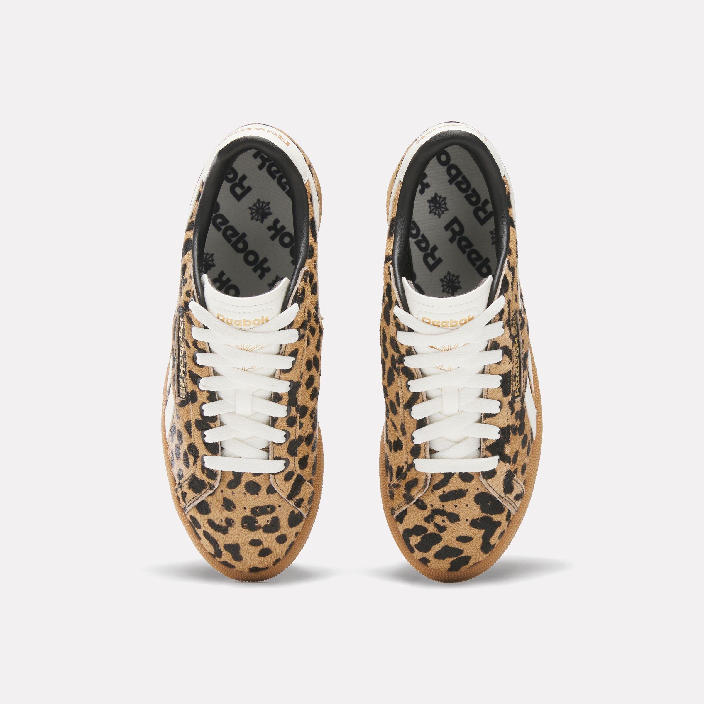 Reebok Club C Grounds UK "Cheetah Print" Women's Shoe - BROWN/BLACK/WHITE Thumbnail View 4
