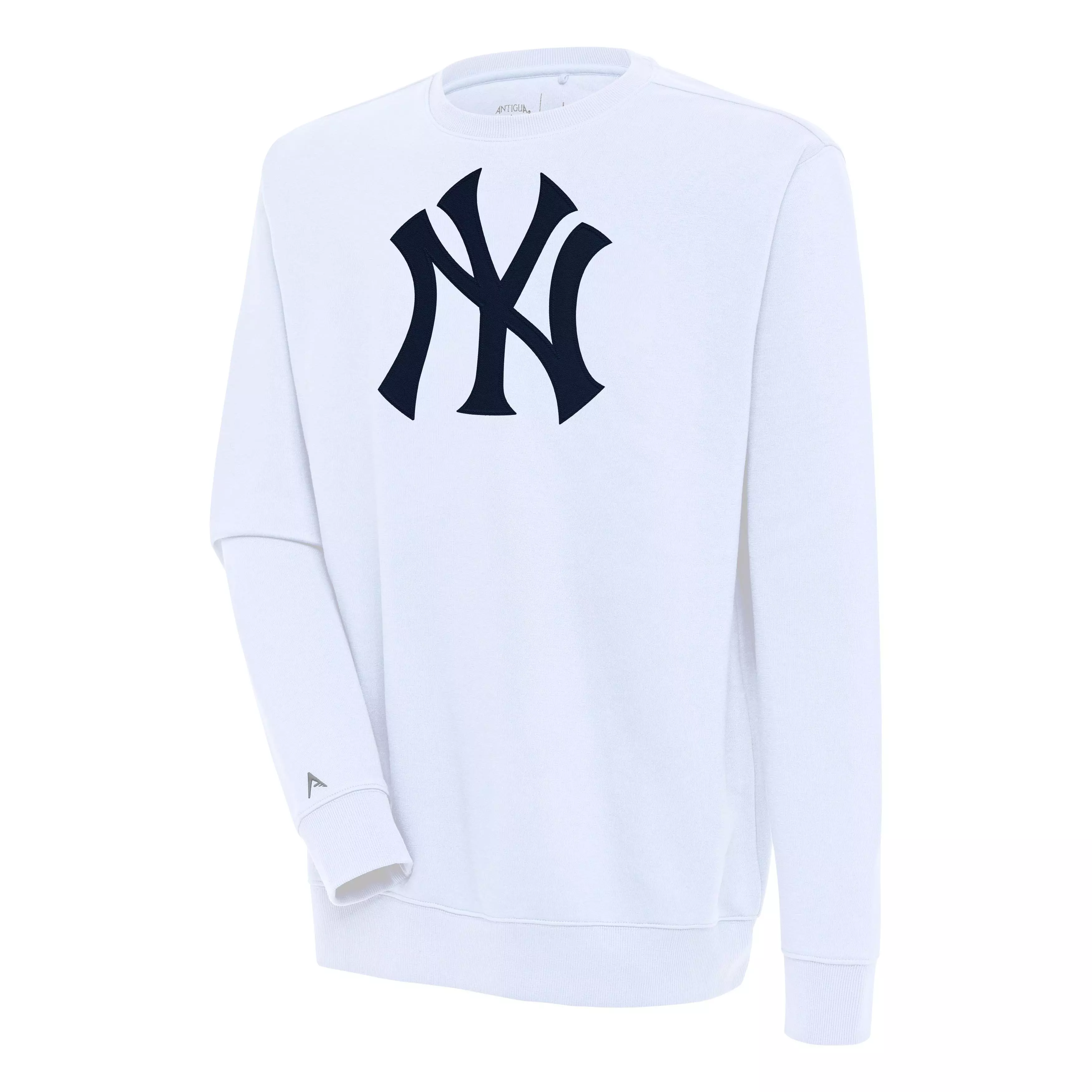 Antigua Men's New York Yankees Large Logo Victory Crew - WHITE