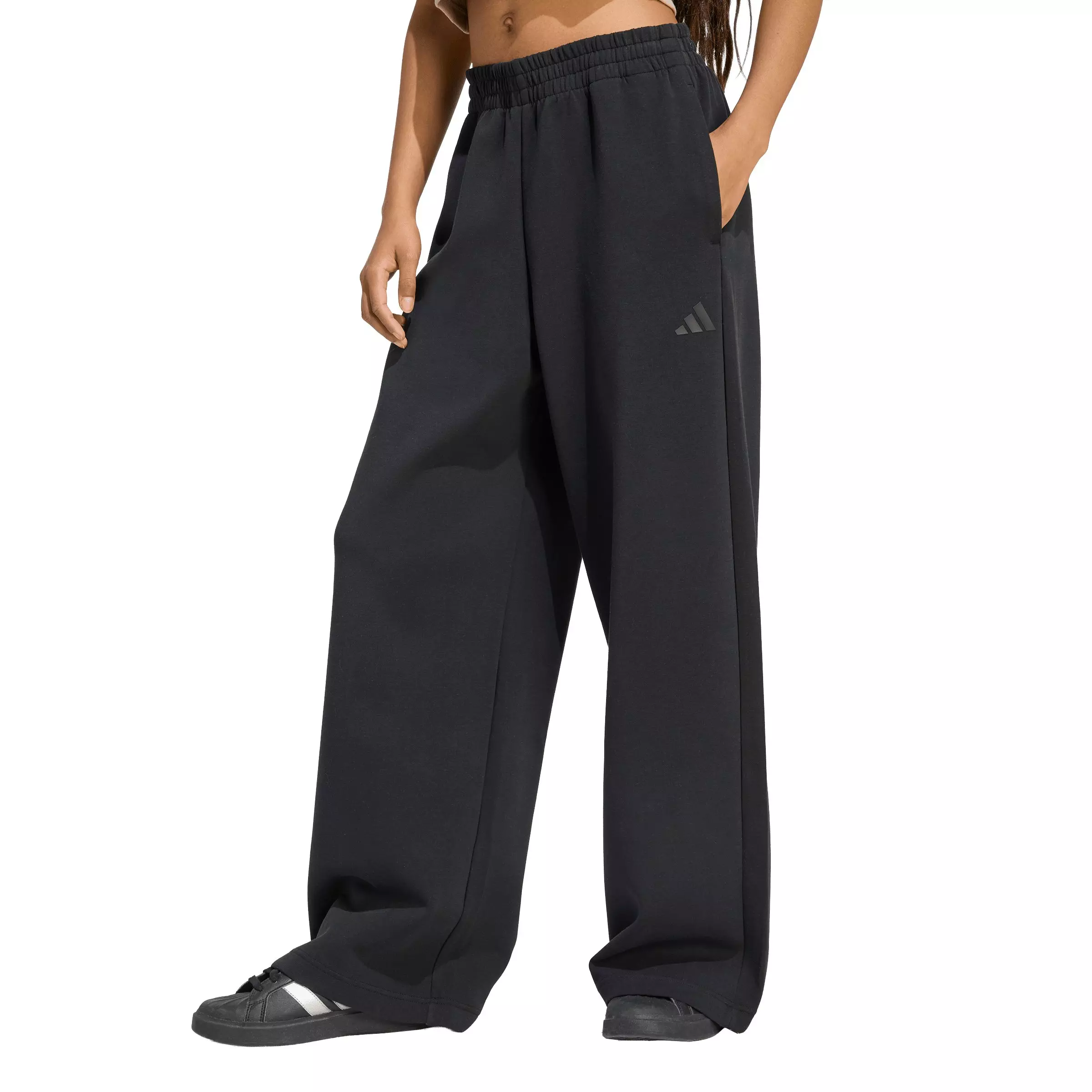adidas Women's Soft Lux Straight Leg Pants - Black - BLACK