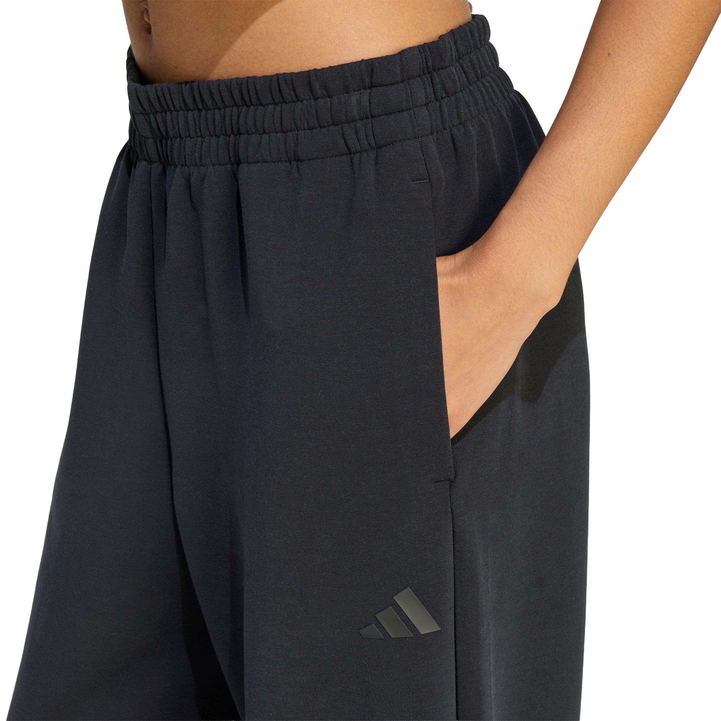 adidas Women's Soft Lux Straight Leg Pants - Black - BLACK Thumbnail View 3