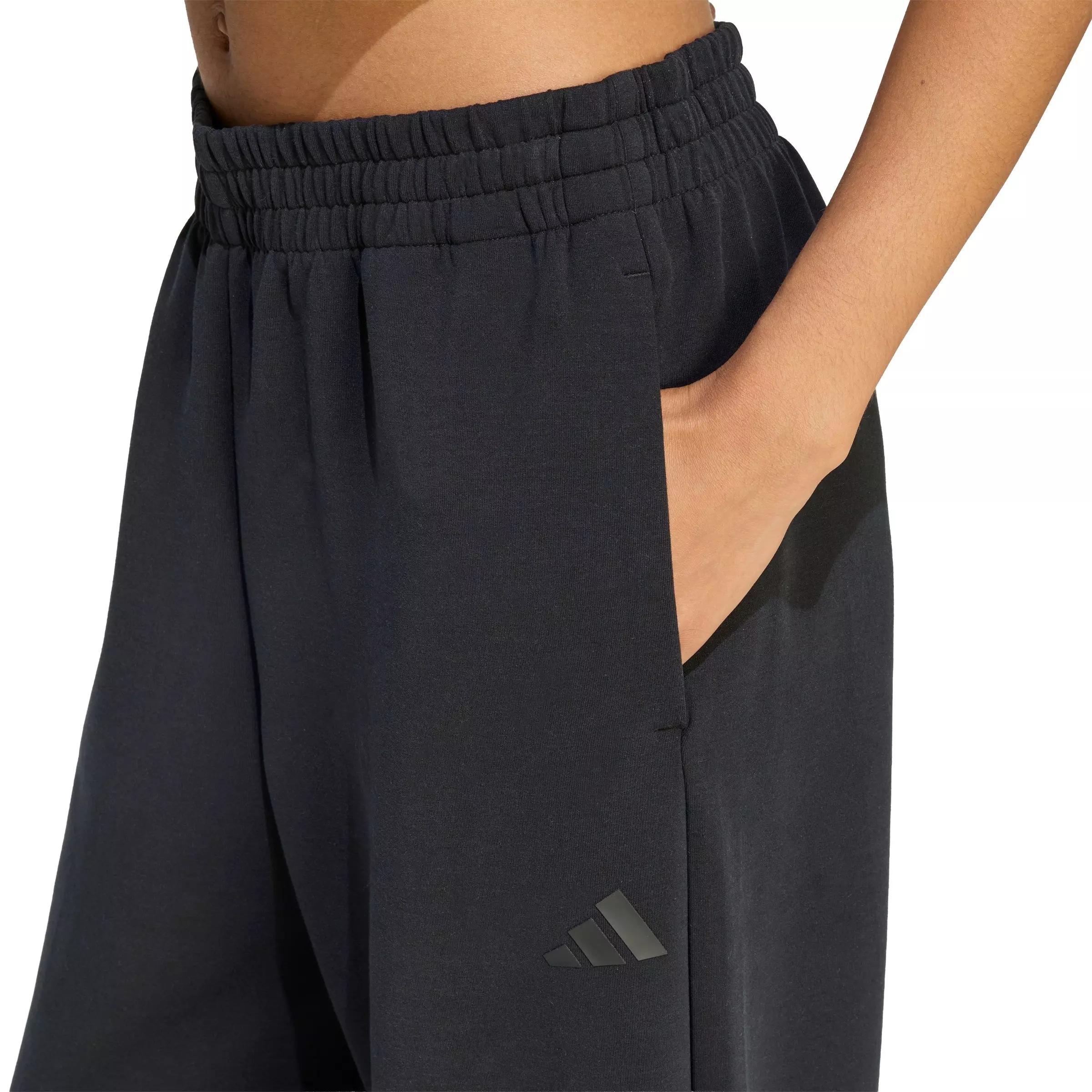 adidas Women's Soft Lux Straight Leg Pants - Black - BLACK