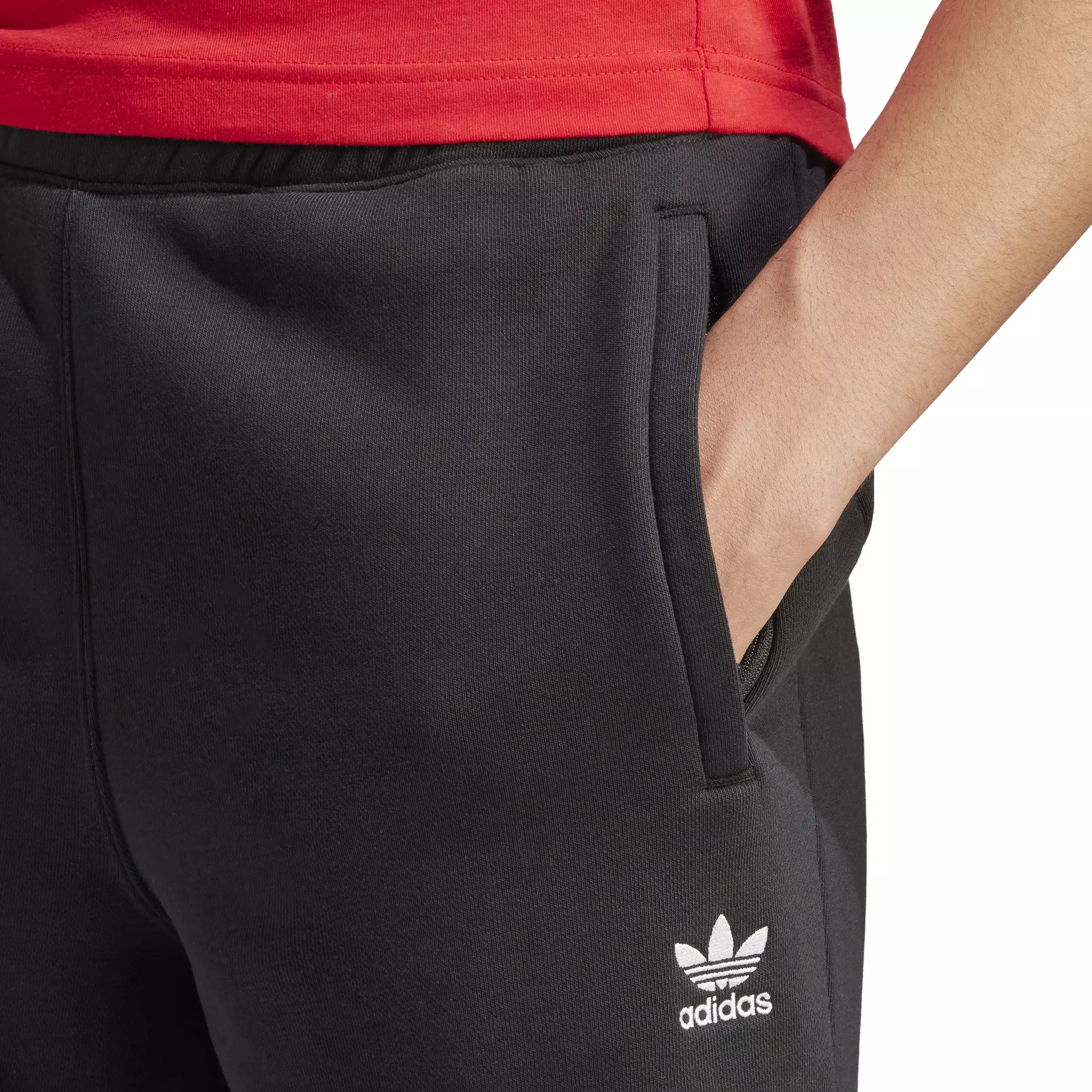 adidas Originals Men's Trefoil Essentials Lifestyle Shorts -Black - BLACK