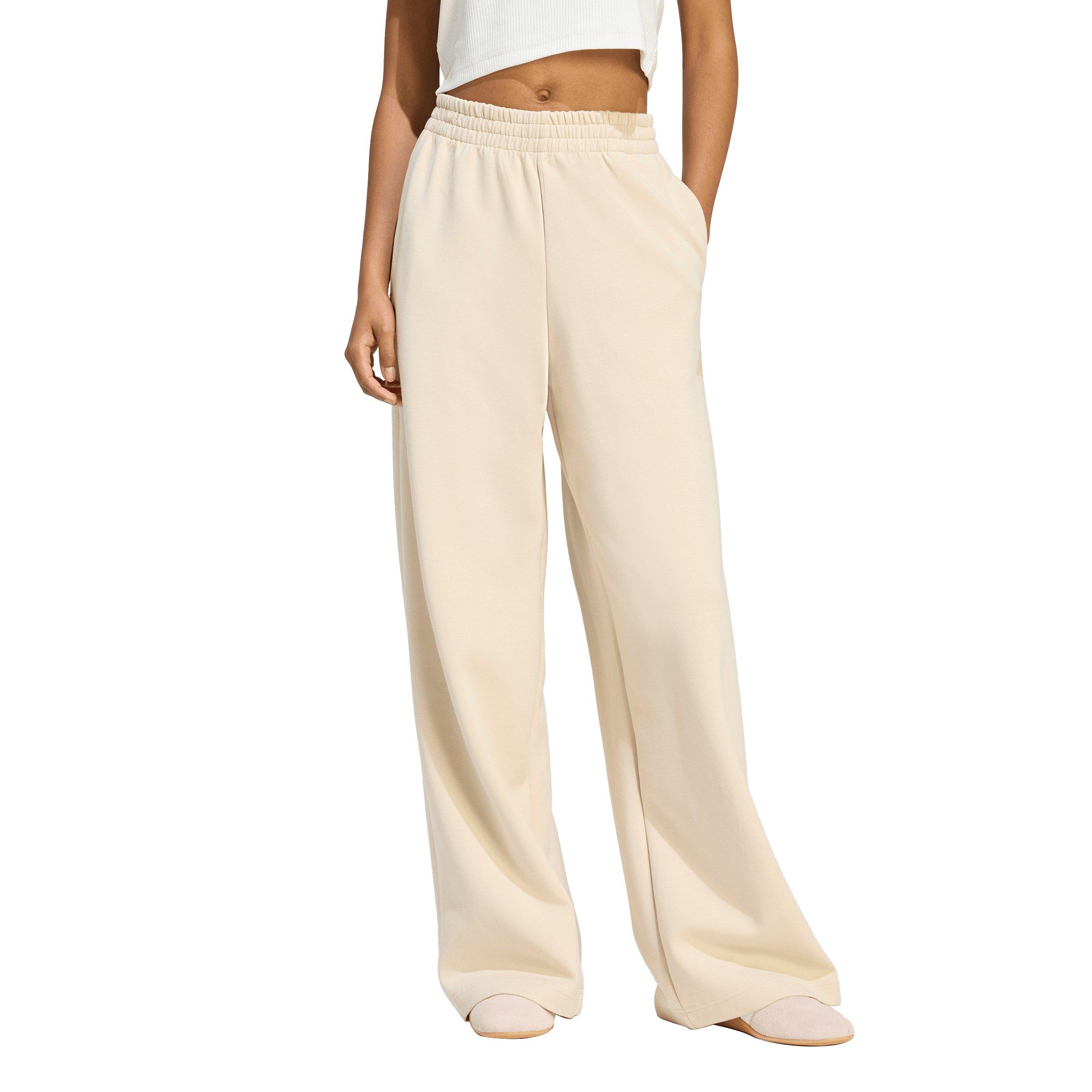 adidas Women's Soft Lux Straight Leg Pants Beige | Hibbett