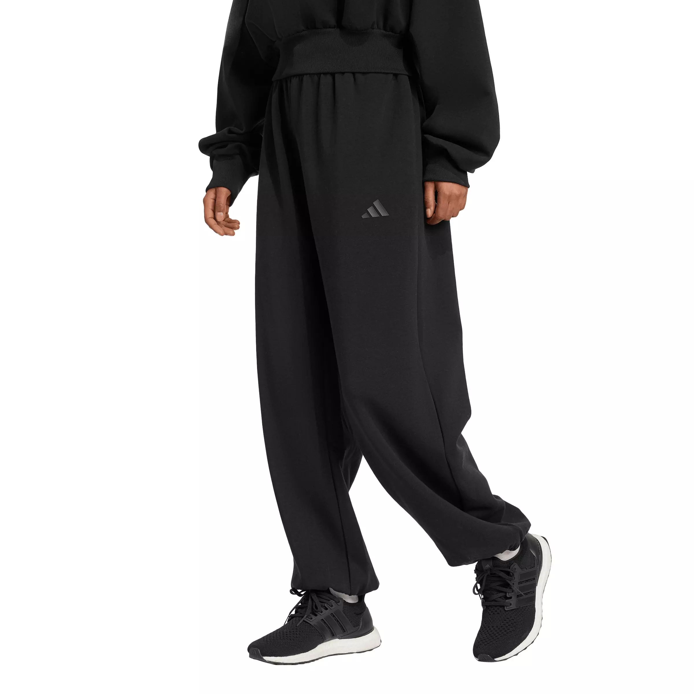 adidas Women's Soft Lux Loose Pants - Black - BLACK