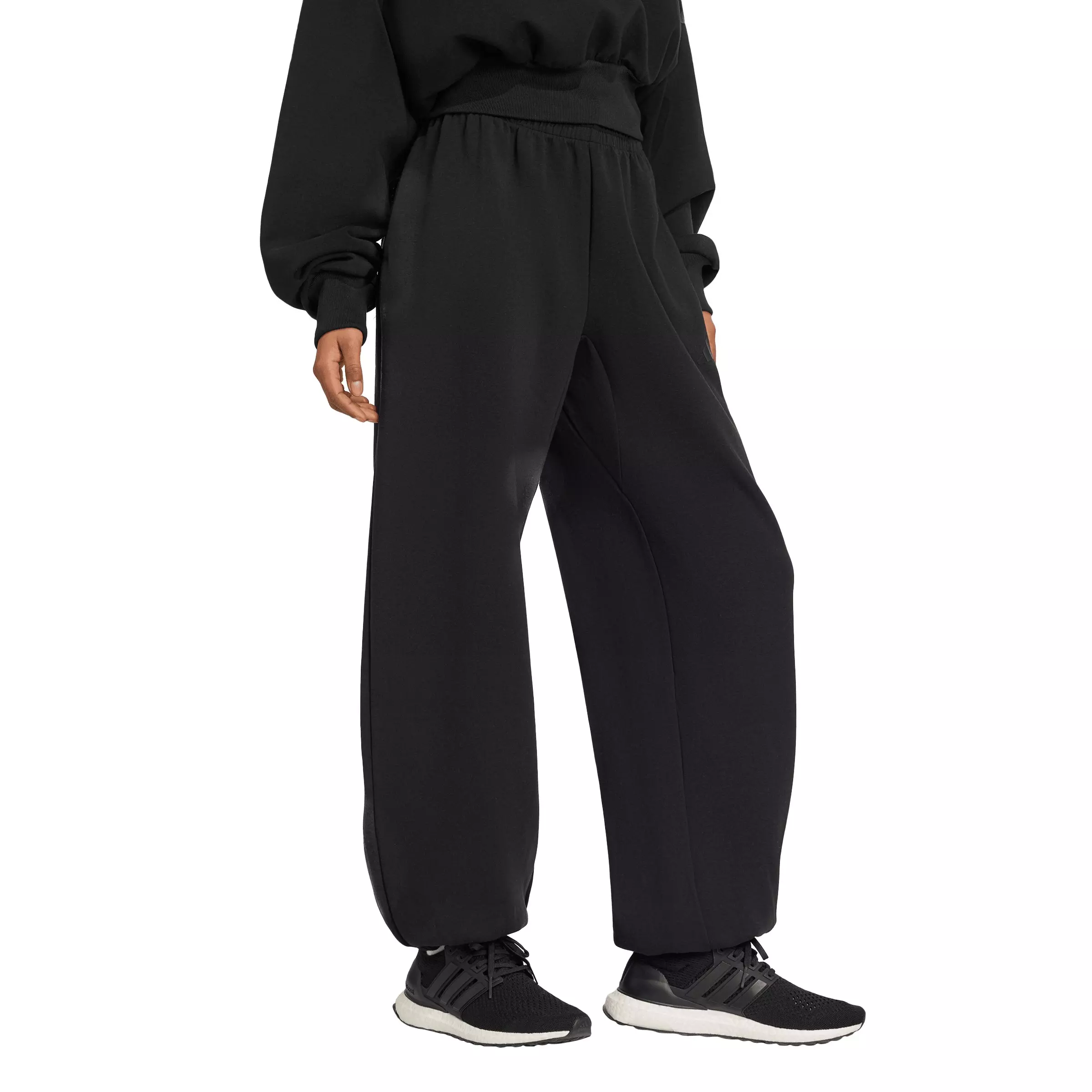 adidas Women's Soft Lux Loose Pants - Black - BLACK