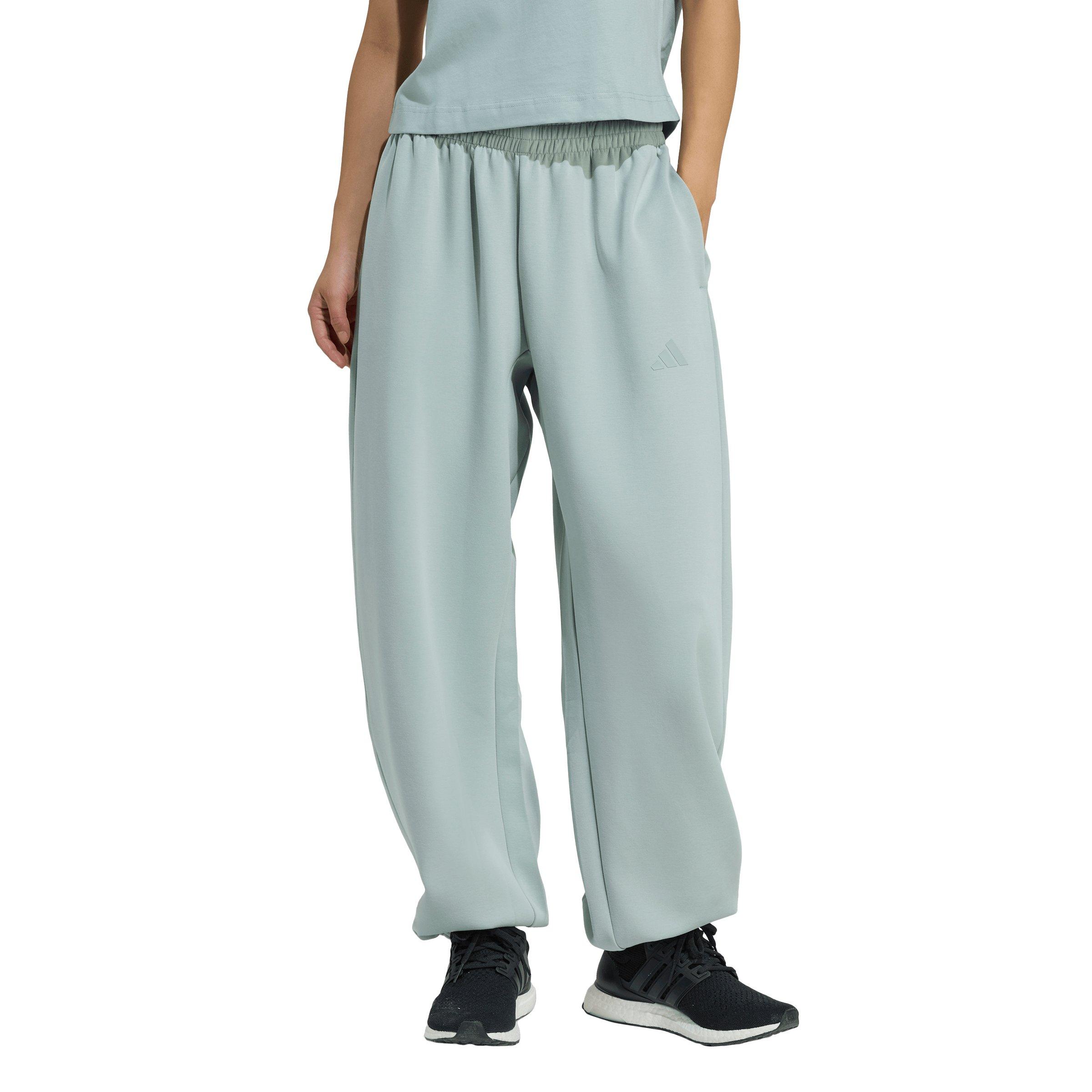 adidas Women's Soft Lux Loose Pants - Sage Green - SAGE GREEN Thumbnail View 1
