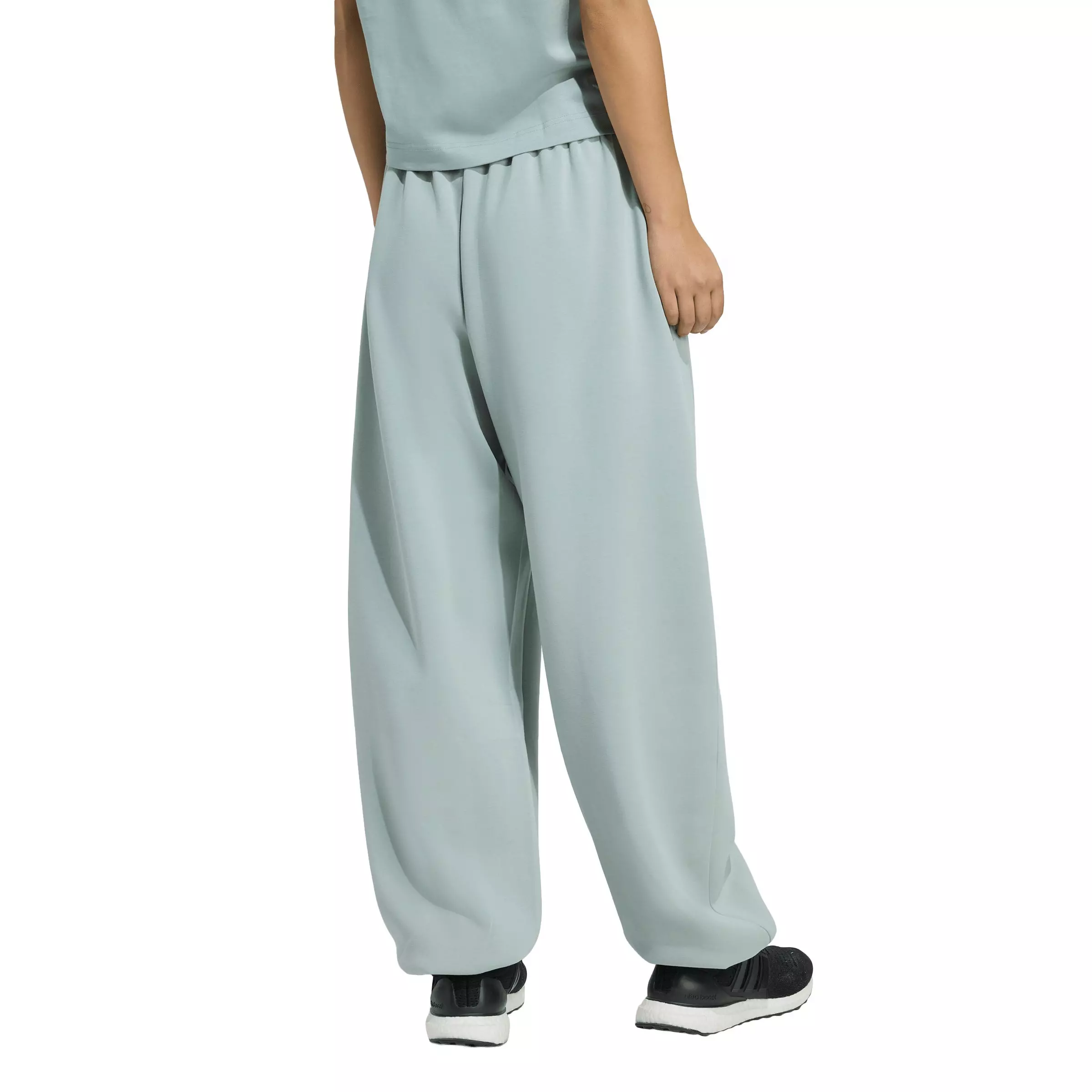 adidas Women's Soft Lux Loose Pants - Sage Green - SAGE GREEN
