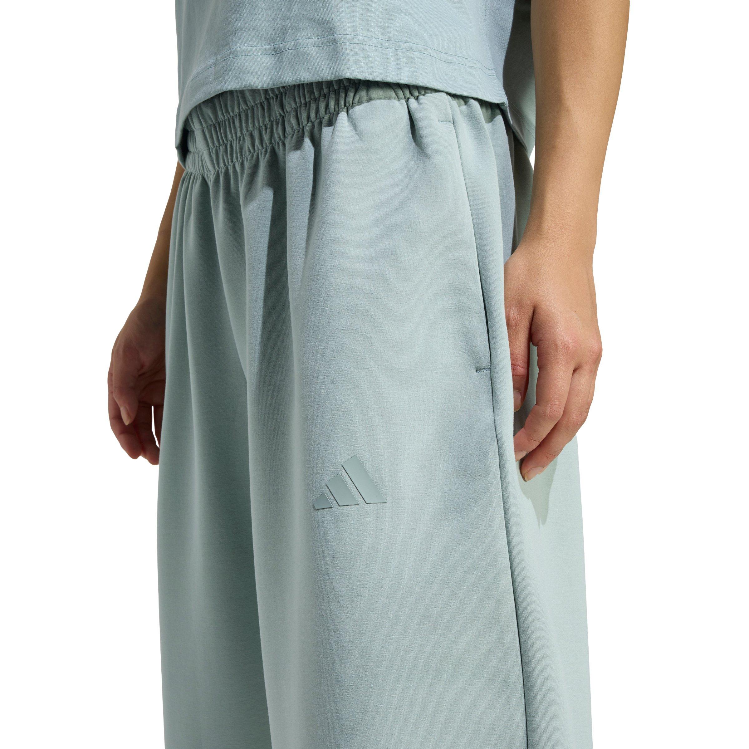 adidas Women's Soft Lux Loose Pants - Sage Green - SAGE GREEN Thumbnail View 3