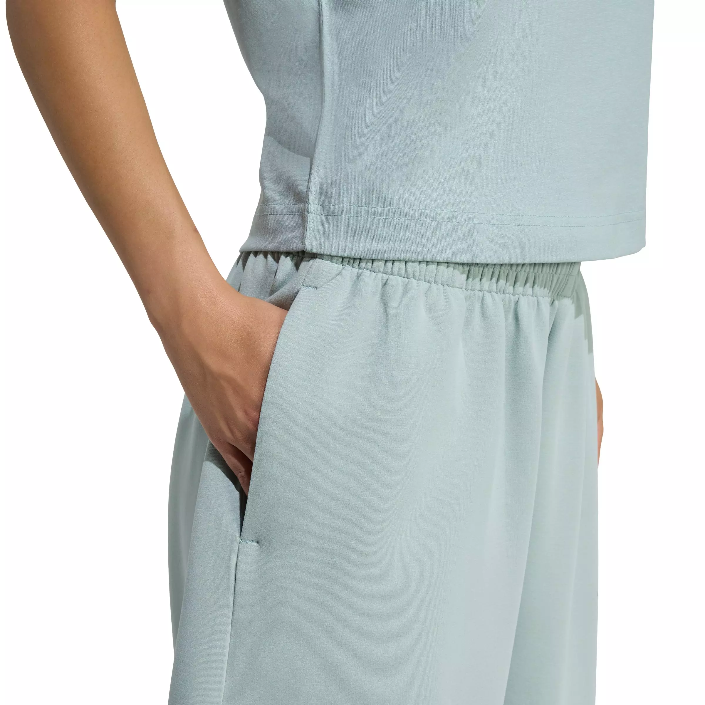 adidas Women's Soft Lux Loose Pants - Sage Green - SAGE GREEN