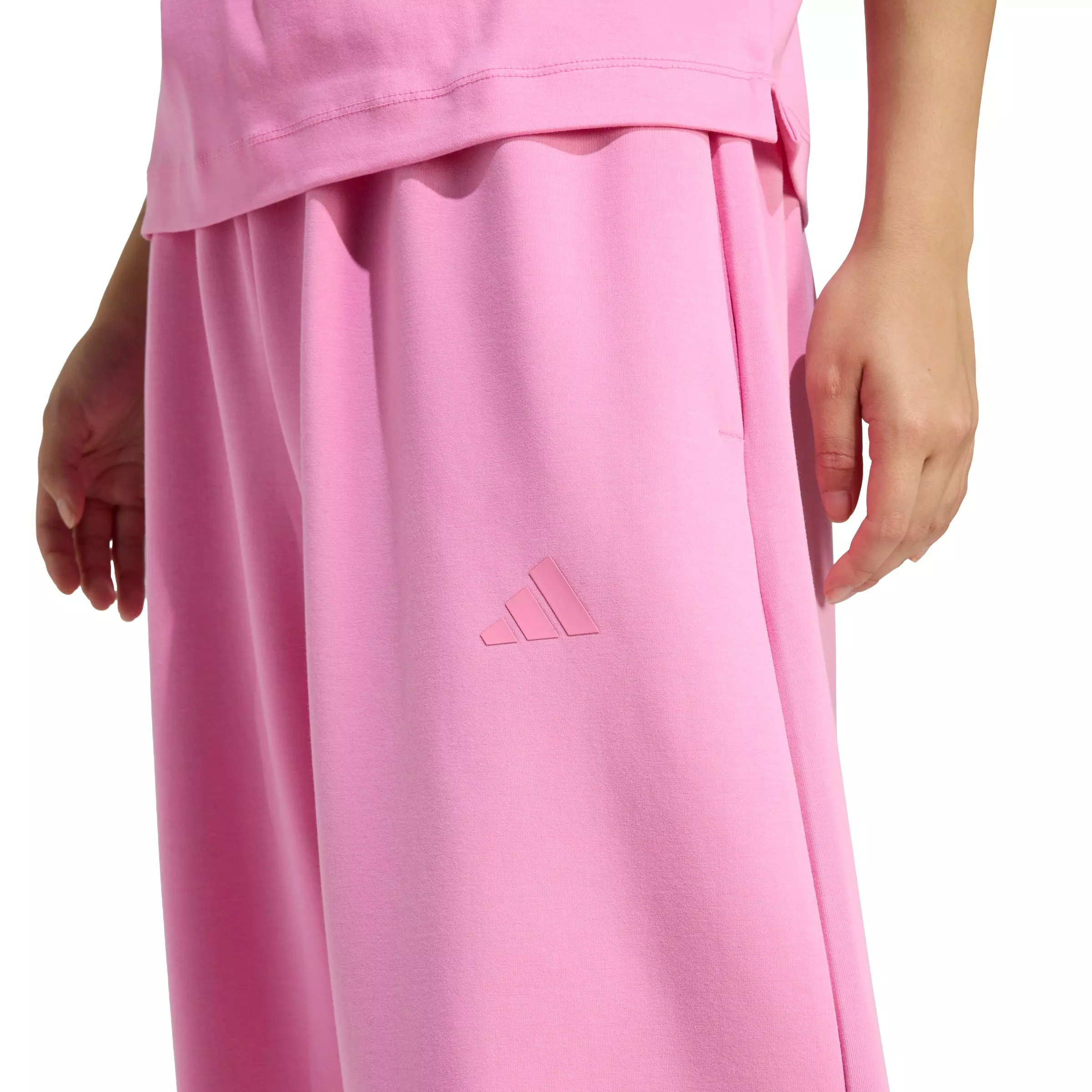 adidas Women's Soft Lux Loose Pants - Pink - PINK