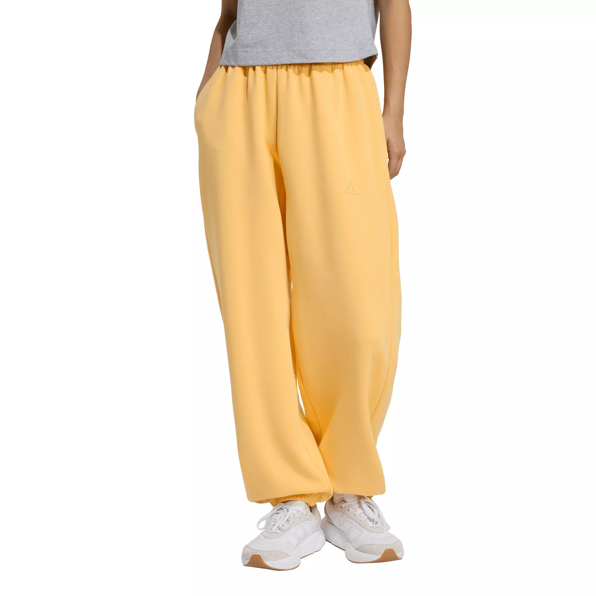 adidas Women's Soft Lux Loose Pants - Light Orange - LIGHT ORANGE