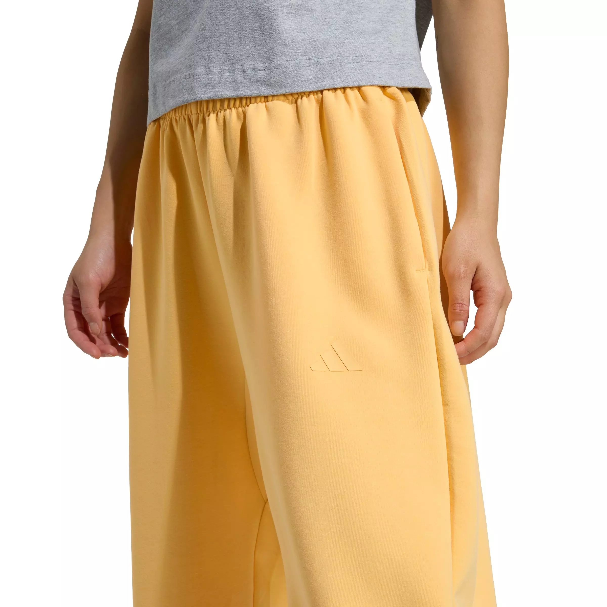 adidas Women's Soft Lux Loose Pants - Light Orange - LIGHT ORANGE