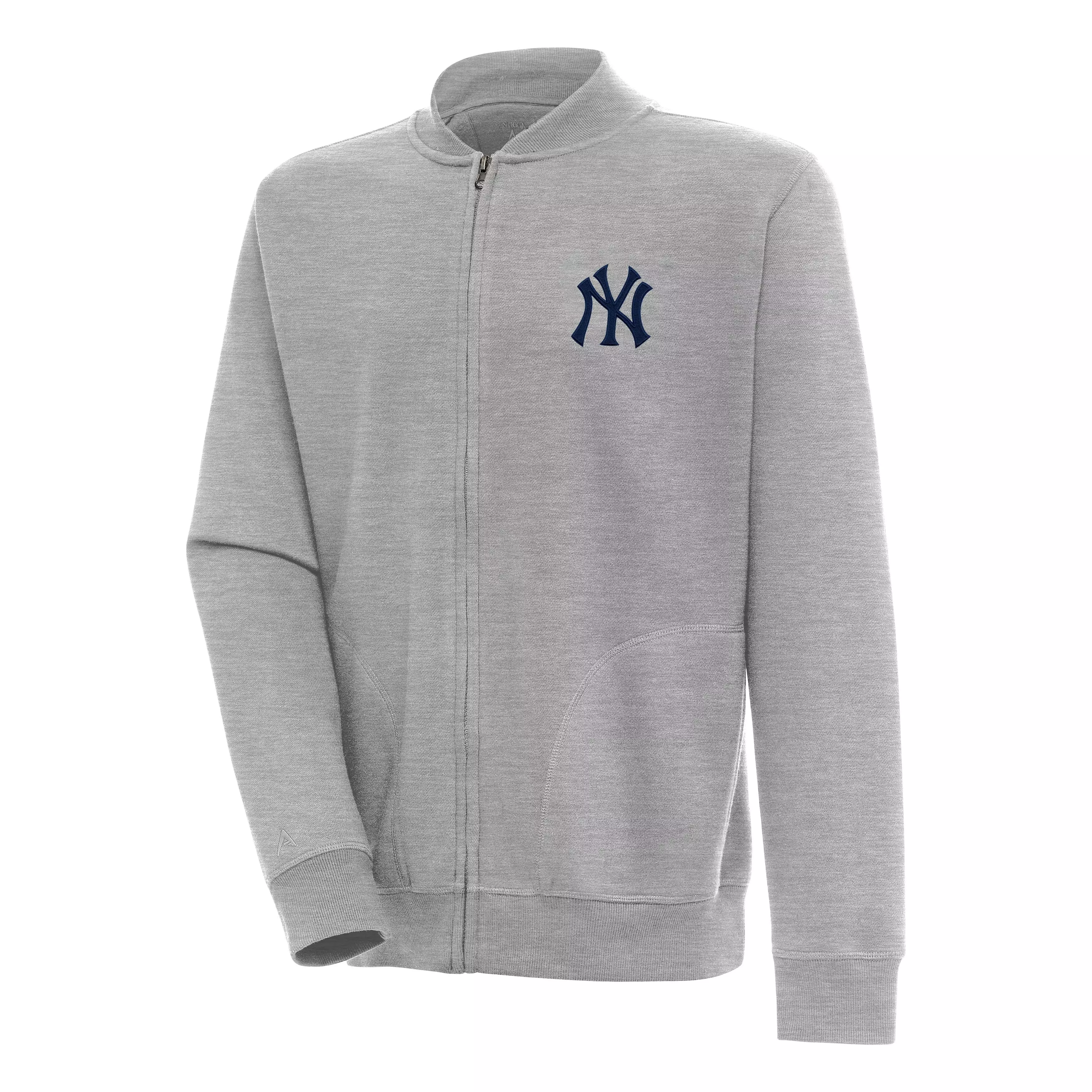 Antigua Men's New York Yankees Victory Full Zip Jacket - GREY