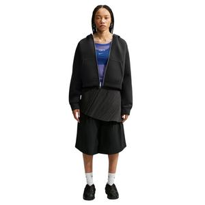 Nike Women's Article Fleece Oversized Full-Zip Hooded Jacket - Black/Silver - BLACK/SILVER