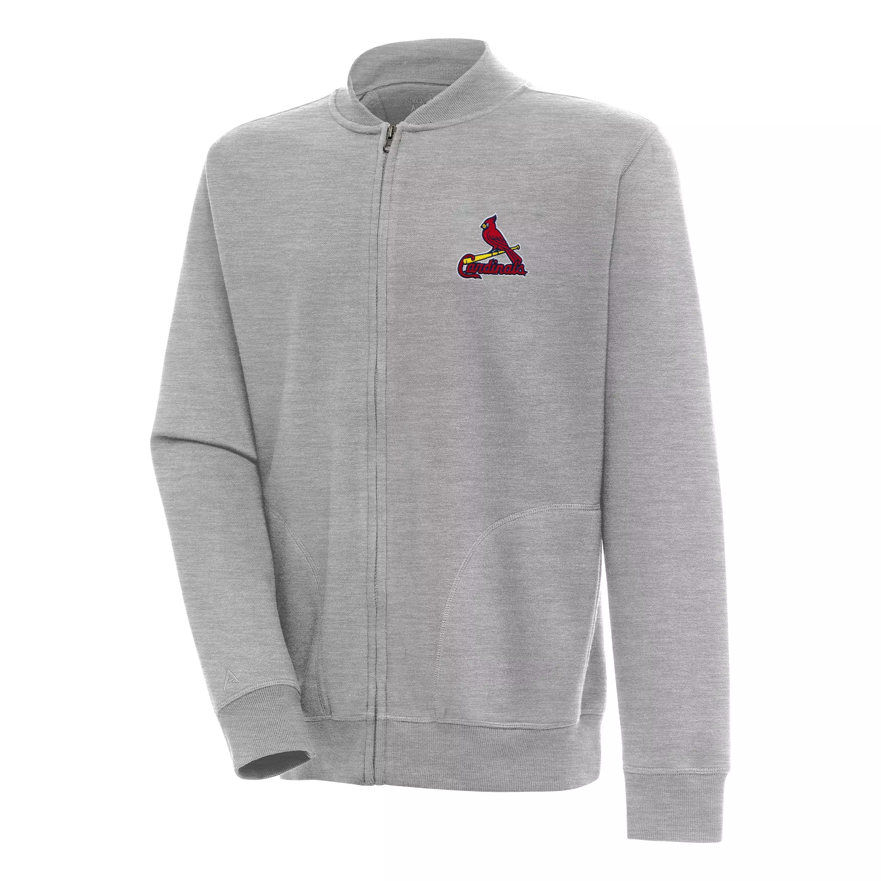 Antigua Men's St. Louis Cardinals Victory Full Zip Jacket - GREY