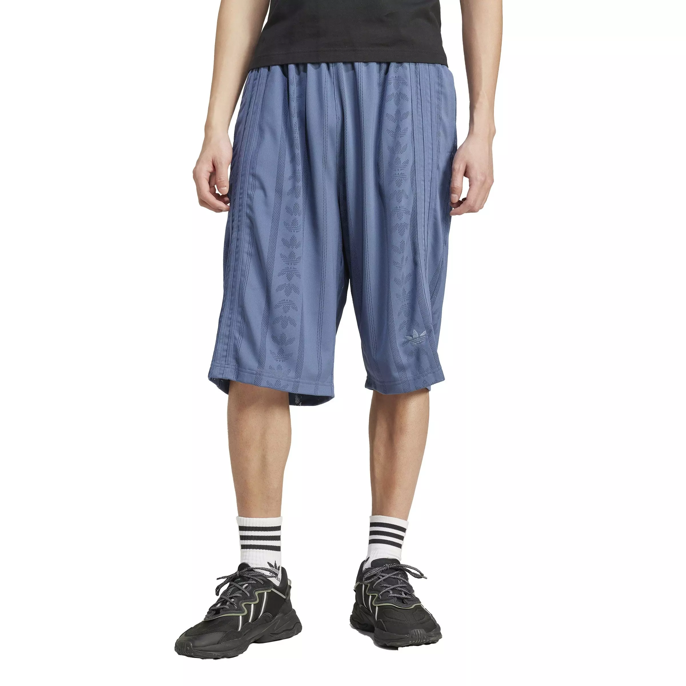 adidas Originals Men's Fashion Leaf Mesh Shorts -Blue - BLUE