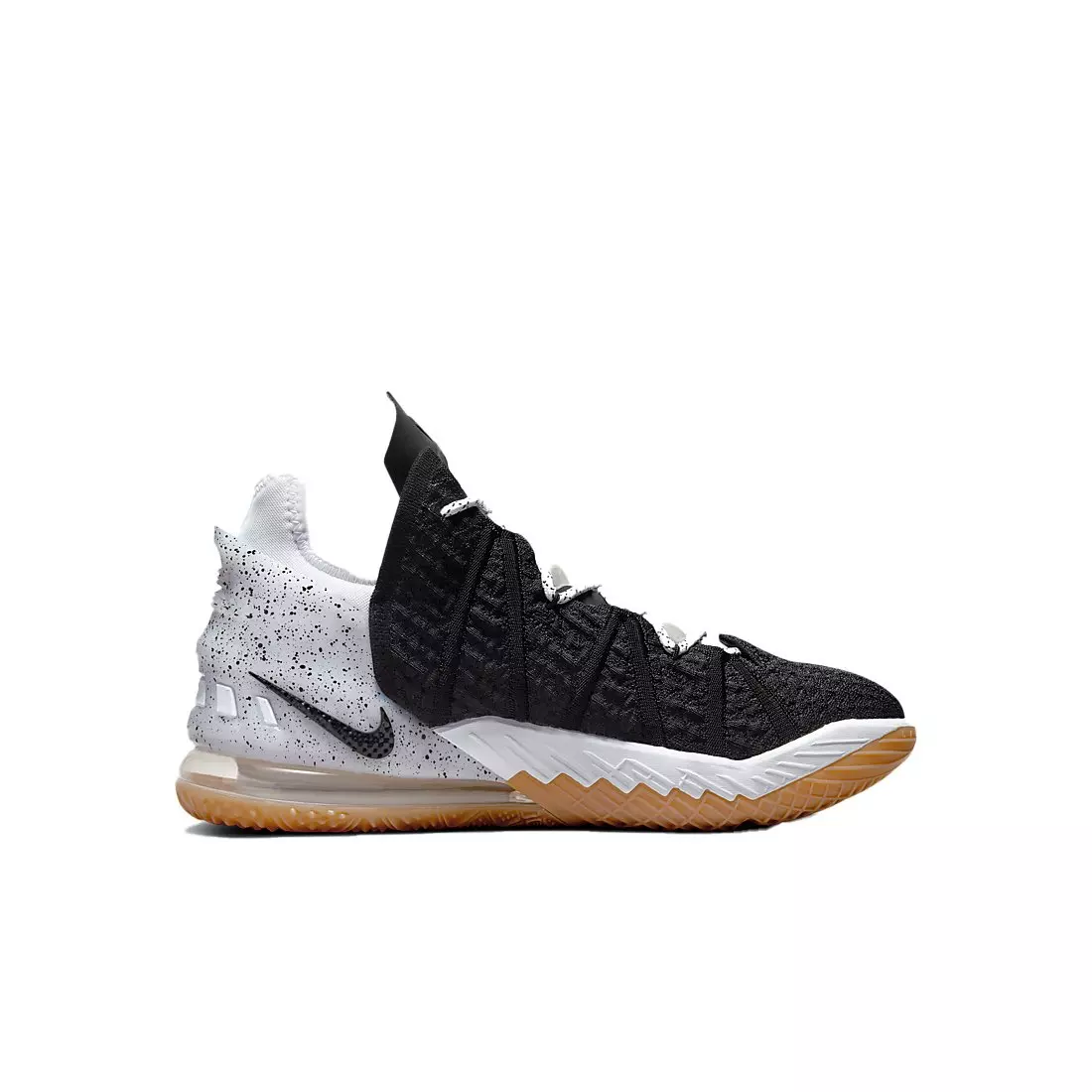 Nike LeBron 18 "Black/White" "Black/White" Grade School Boys' Basketball Shoe - BLACK/WHITE