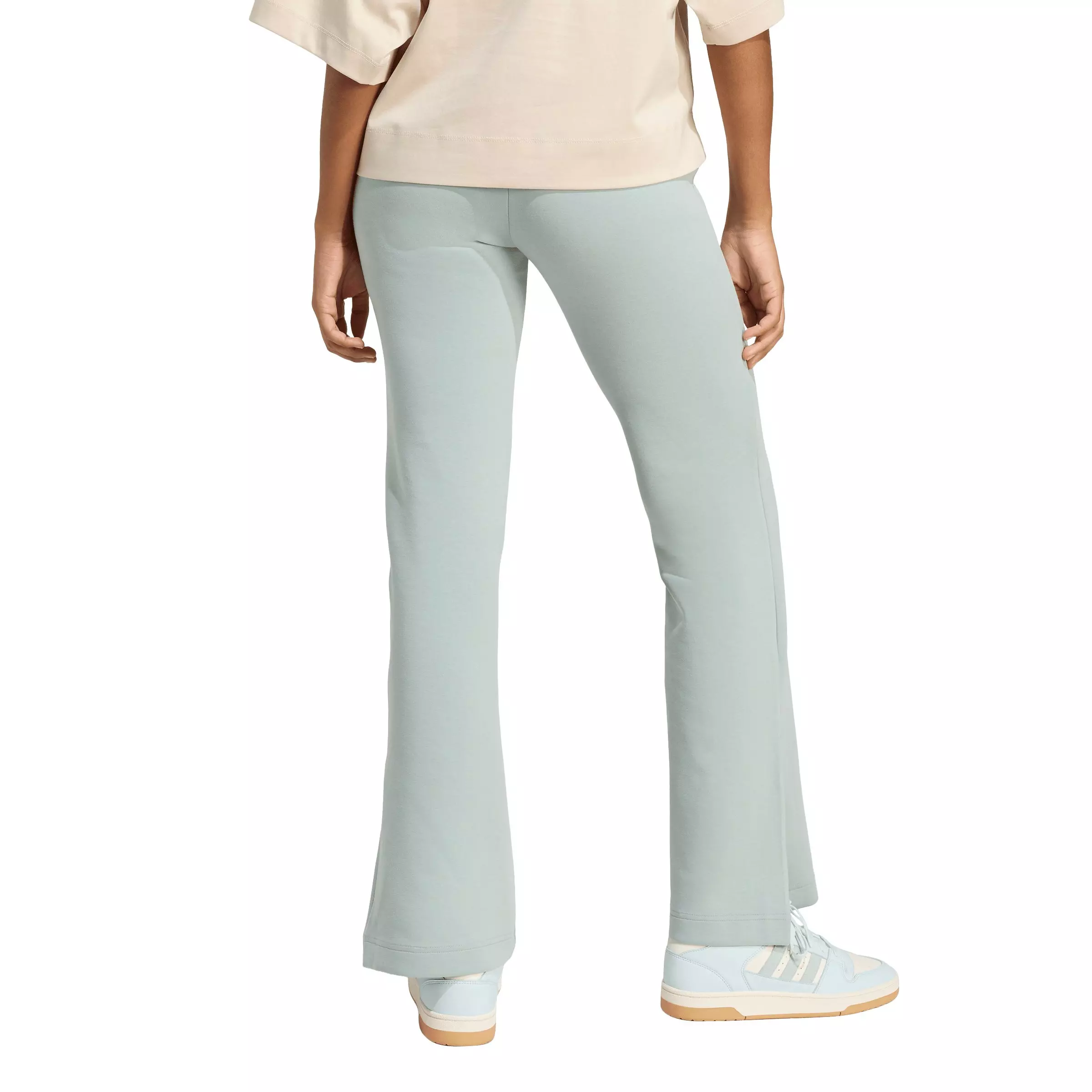 adidas Women's Soft Lux Flared Pants - Sage Green - SAGE GREEN