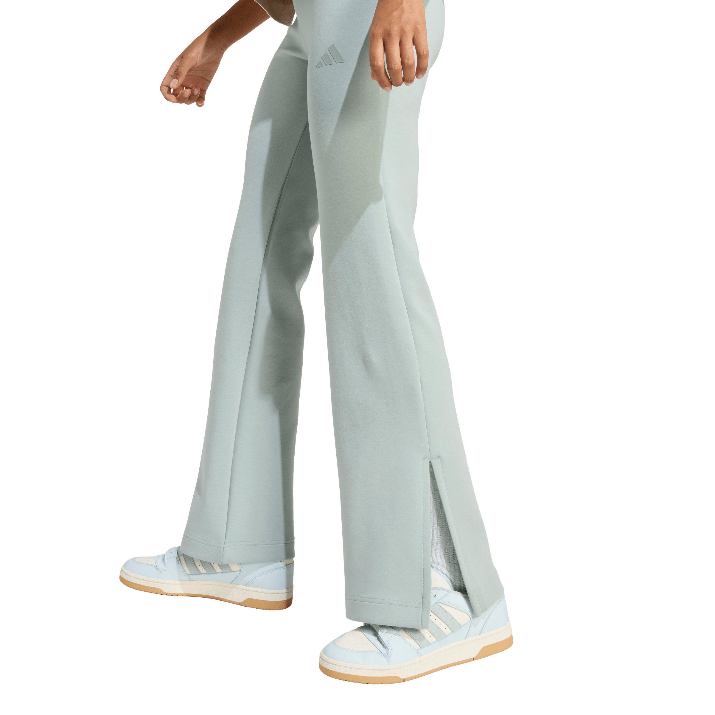 adidas Women's Soft Lux Flared Pants - Sage Green - SAGE GREEN Thumbnail View 4