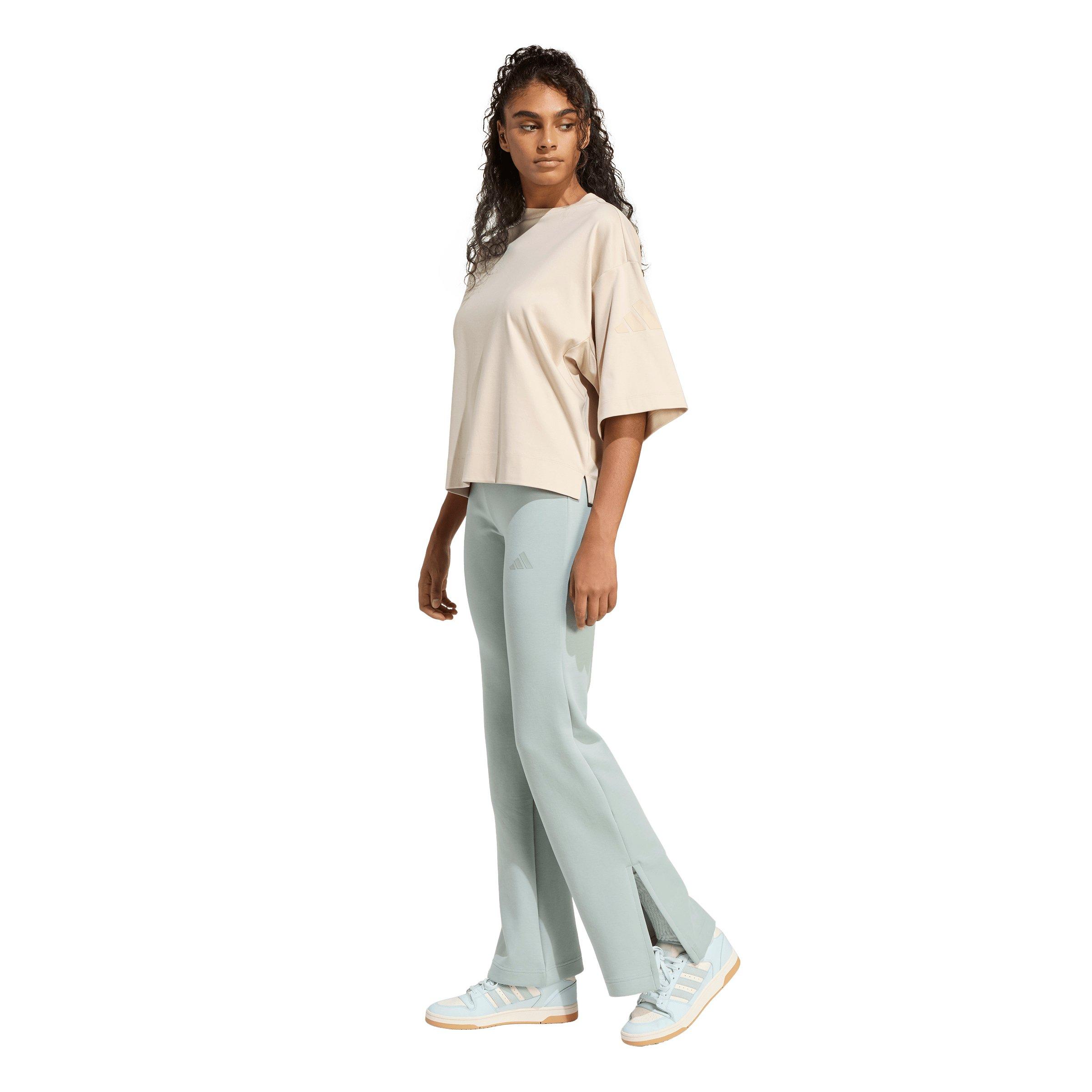 adidas Women's Soft Lux Flared Pants - Sage Green - SAGE GREEN Thumbnail View 5