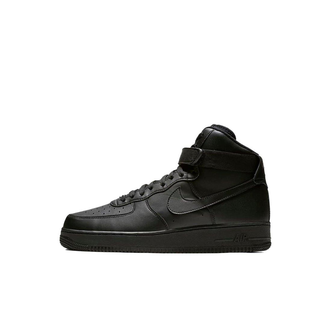 Nike Air Force 1 Black/University Red Grade School Boys' Shoe - Hibbett