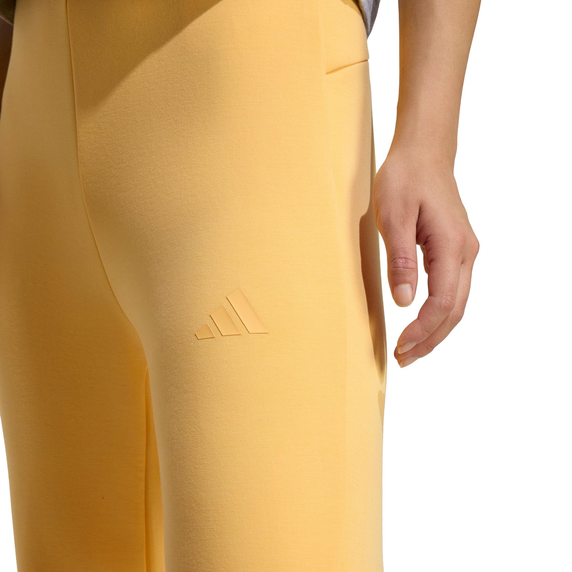 adidas Women's Soft Lux Flared Pants - Light Orange - LIGHT ORANGE Thumbnail View 3
