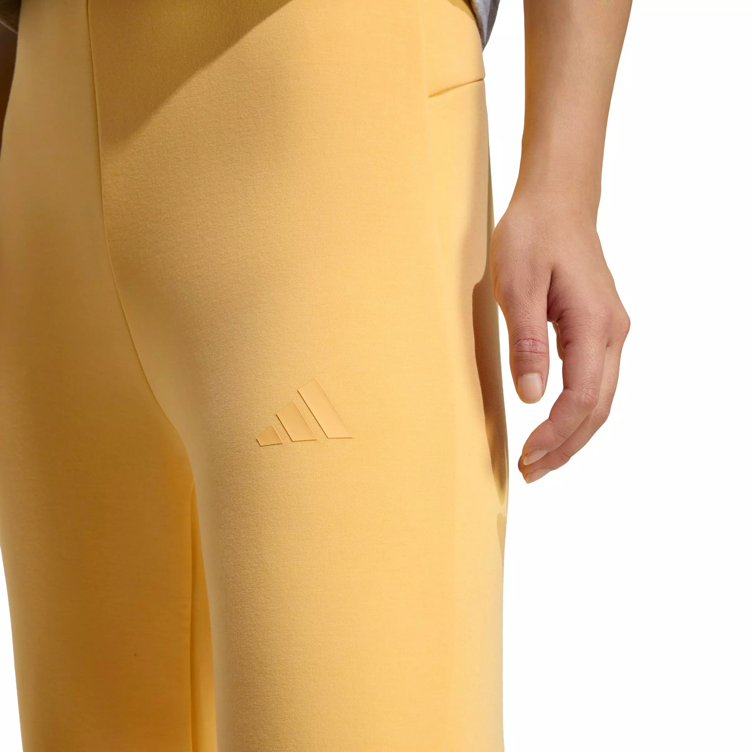 adidas Women's Soft Lux Flared Pants - Light Orange - LIGHT ORANGE