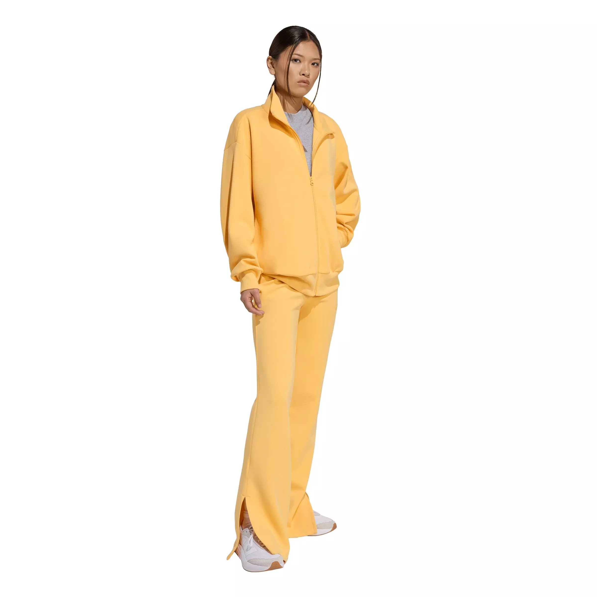 adidas Women's Soft Lux Flared Pants - Light Orange - LIGHT ORANGE