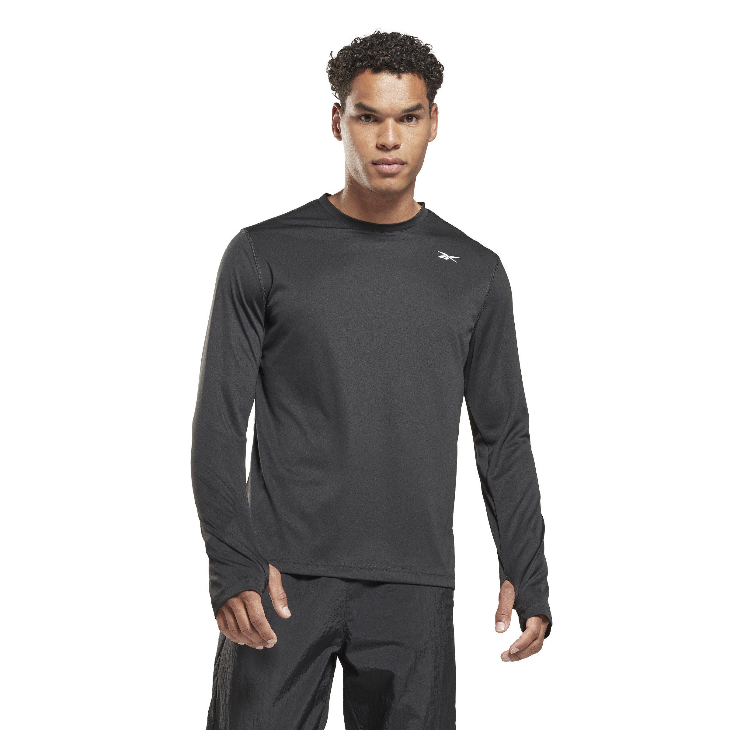 Reebok Men's Train Long Sleeve Tech Tee - BLACK Thumbnail View 1