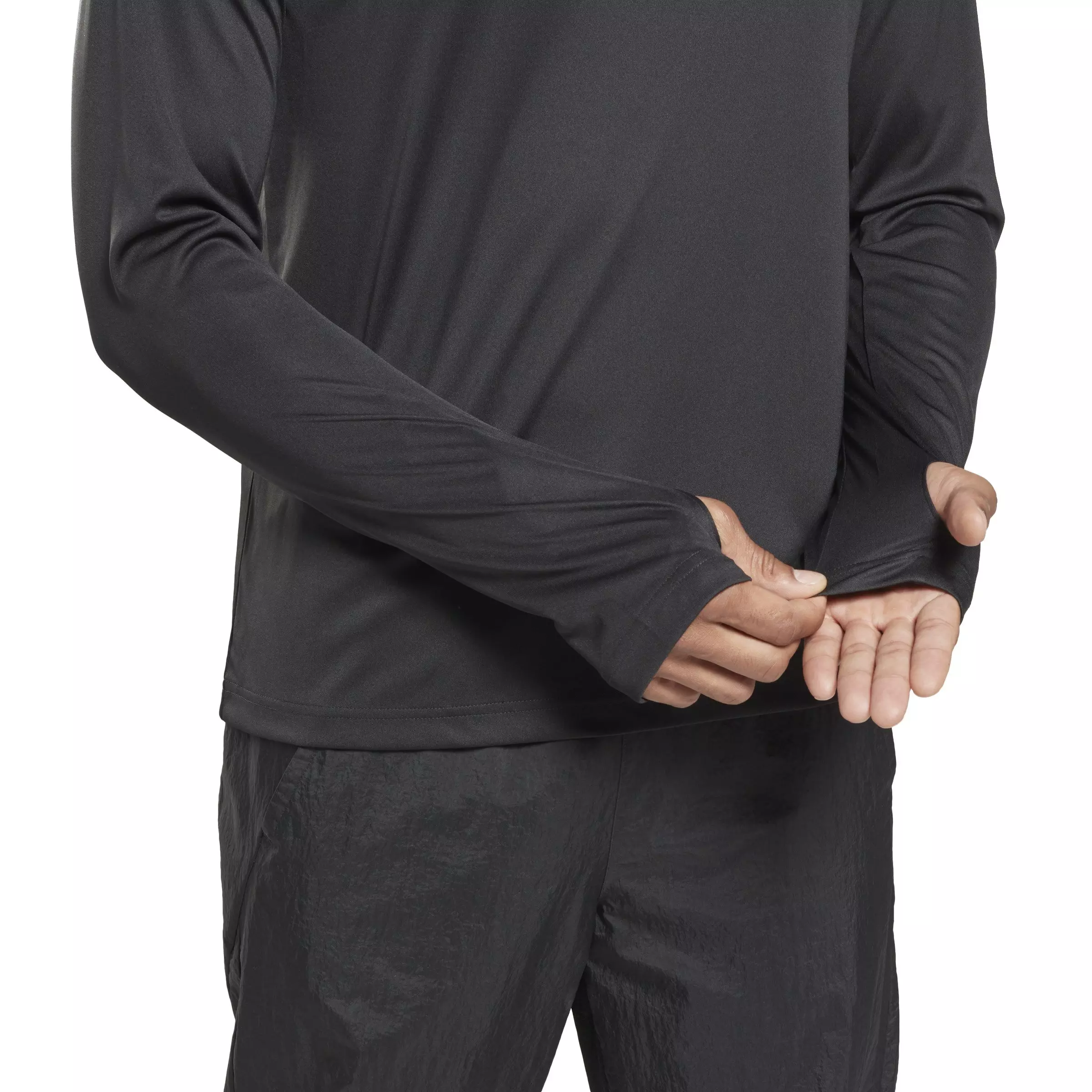 Reebok Men's Train Long Sleeve Tech Tee - BLACK
