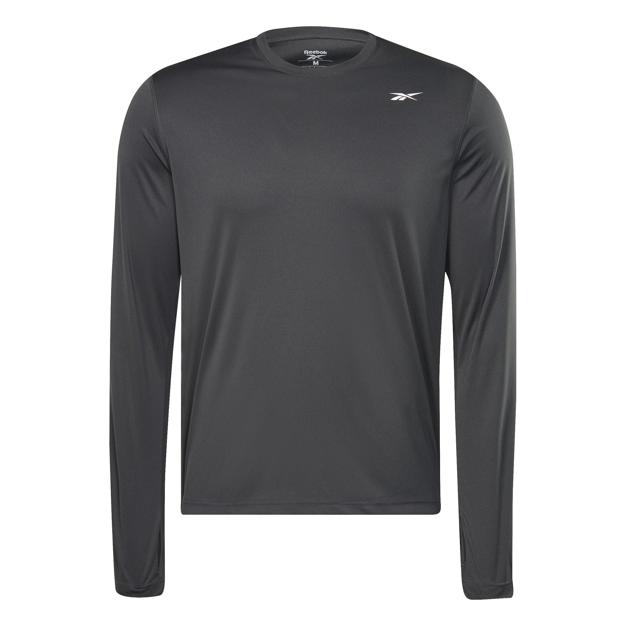 Reebok Men's Train Long Sleeve Tech Tee - BLACK Thumbnail View 6