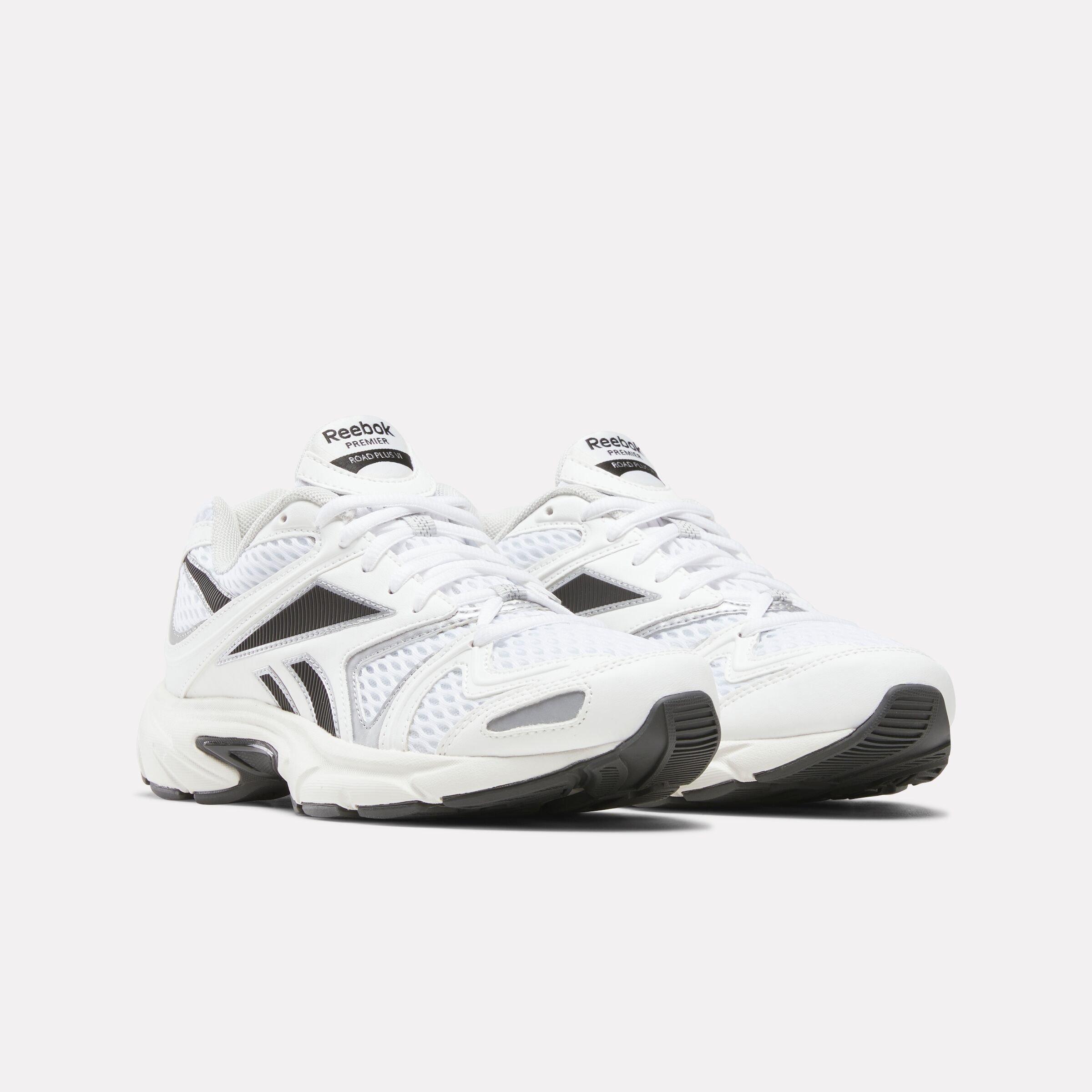 Reebok Premier Road Plus VI "White/Washed Black/Grey" Women's Running Shoe - WHITE/BLACK/GREY Thumbnail View 2