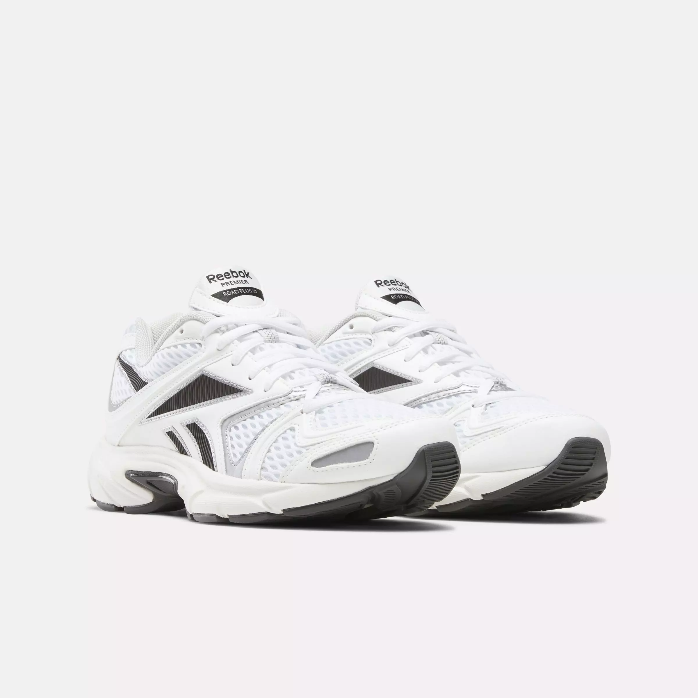 Reebok Premier Road Plus VI "White/Washed Black/Grey" Women's Running Shoe - WHITE/BLACK/GREY