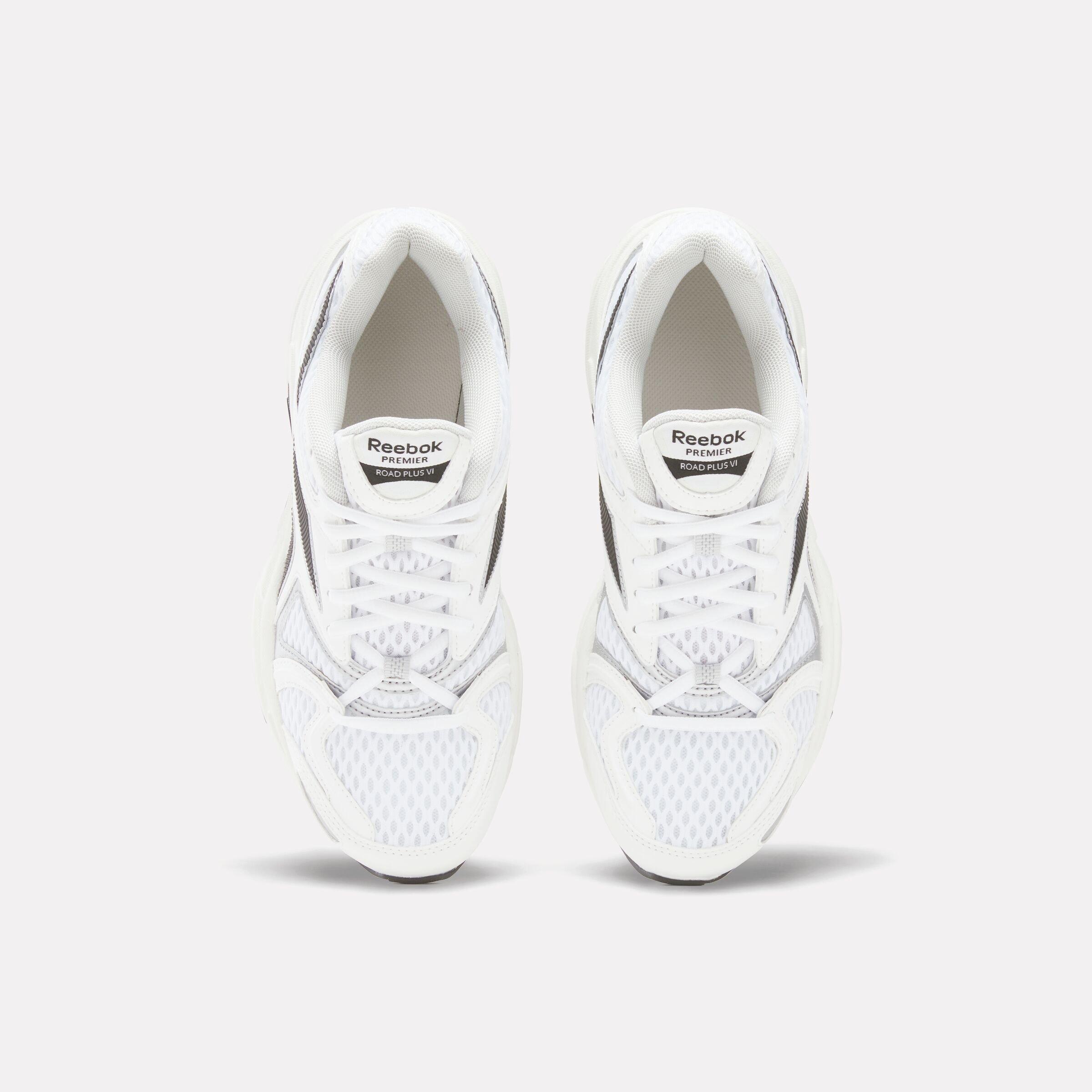 Reebok Premier Road Plus VI "White/Washed Black/Grey" Women's Running Shoe - WHITE/BLACK/GREY Thumbnail View 4