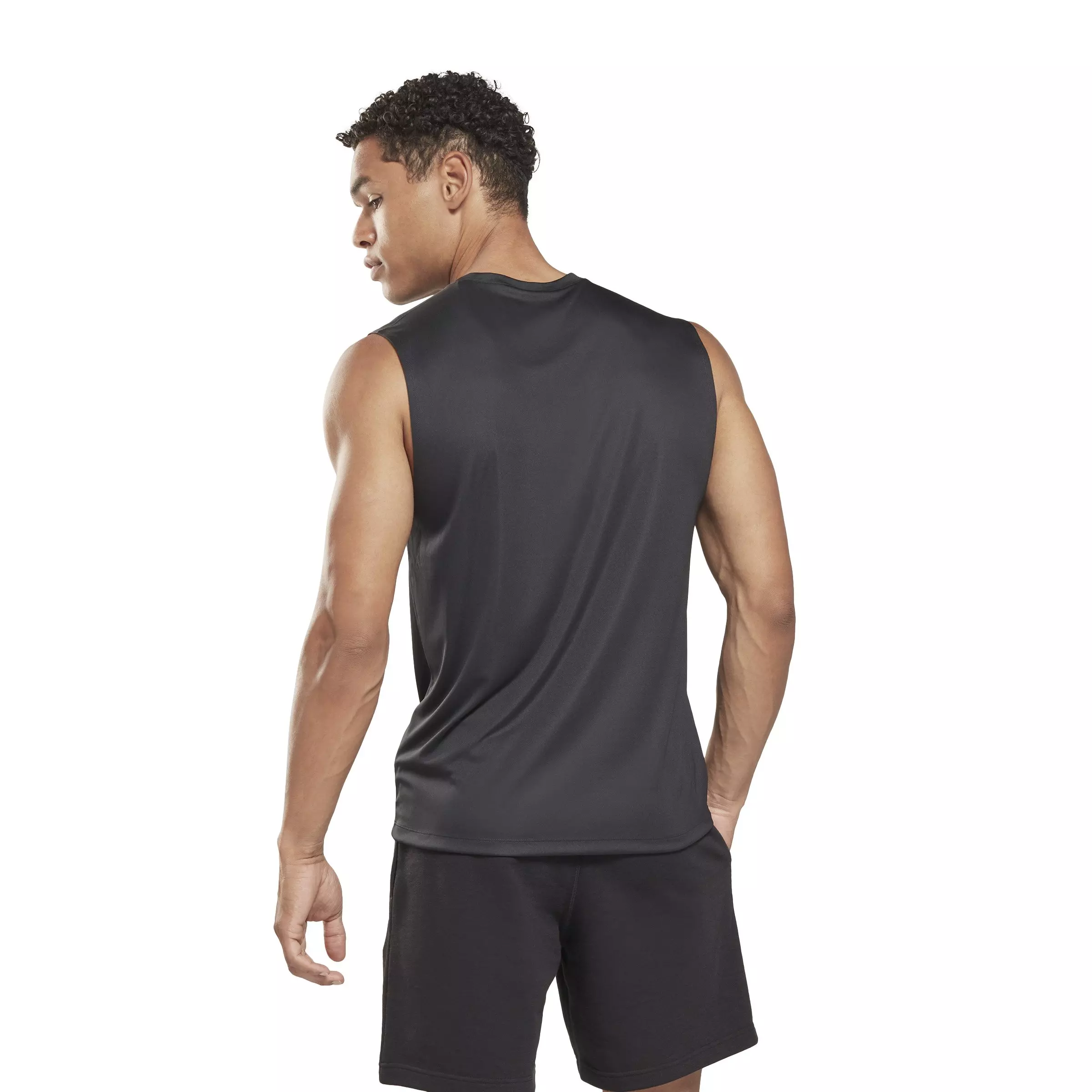 Reebok Men's Training Sleeveless Tech Tee- Black - BLACK