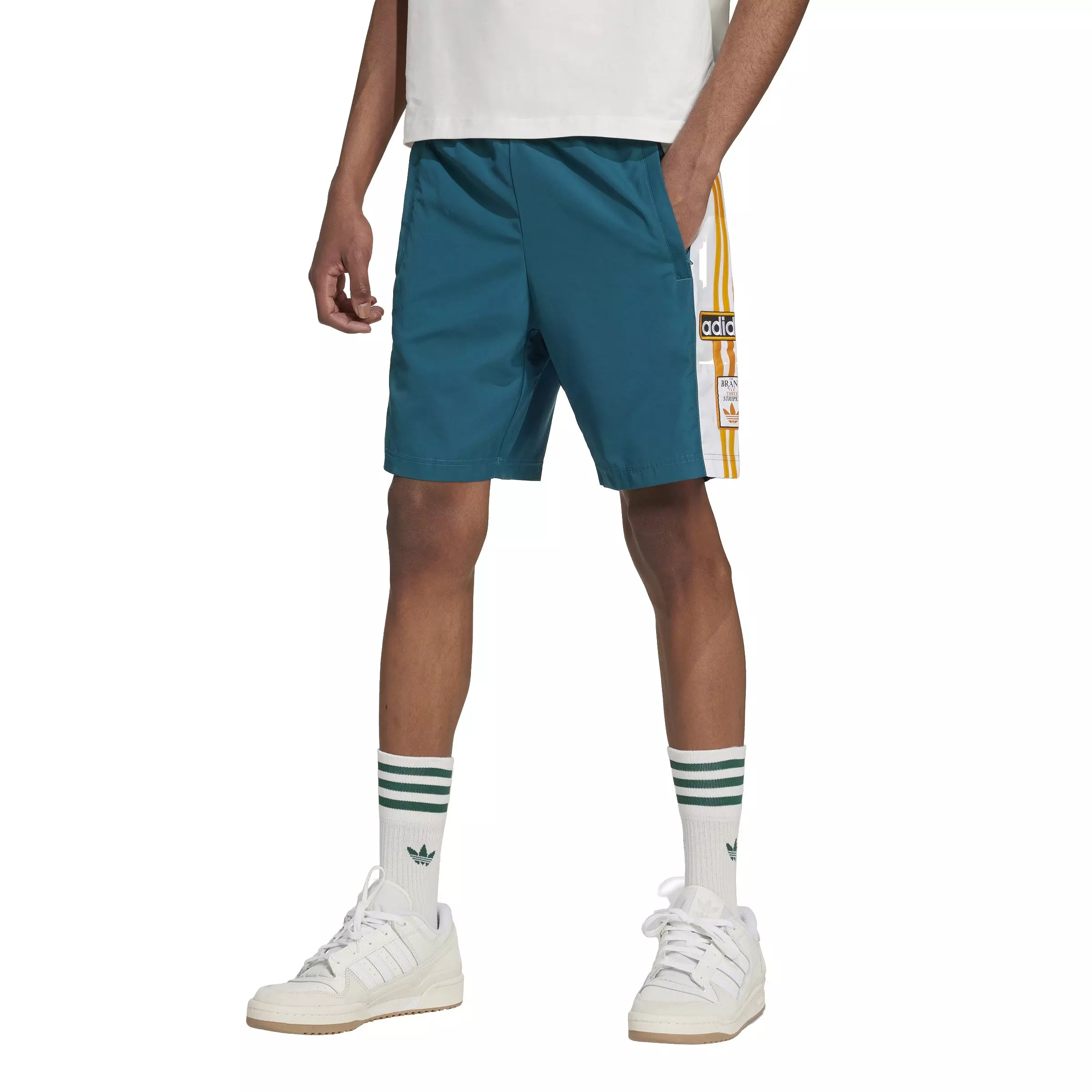 adidas Originals Men's Adibreak Lifestyle Shorts -Turquoise - TURQUOISE 