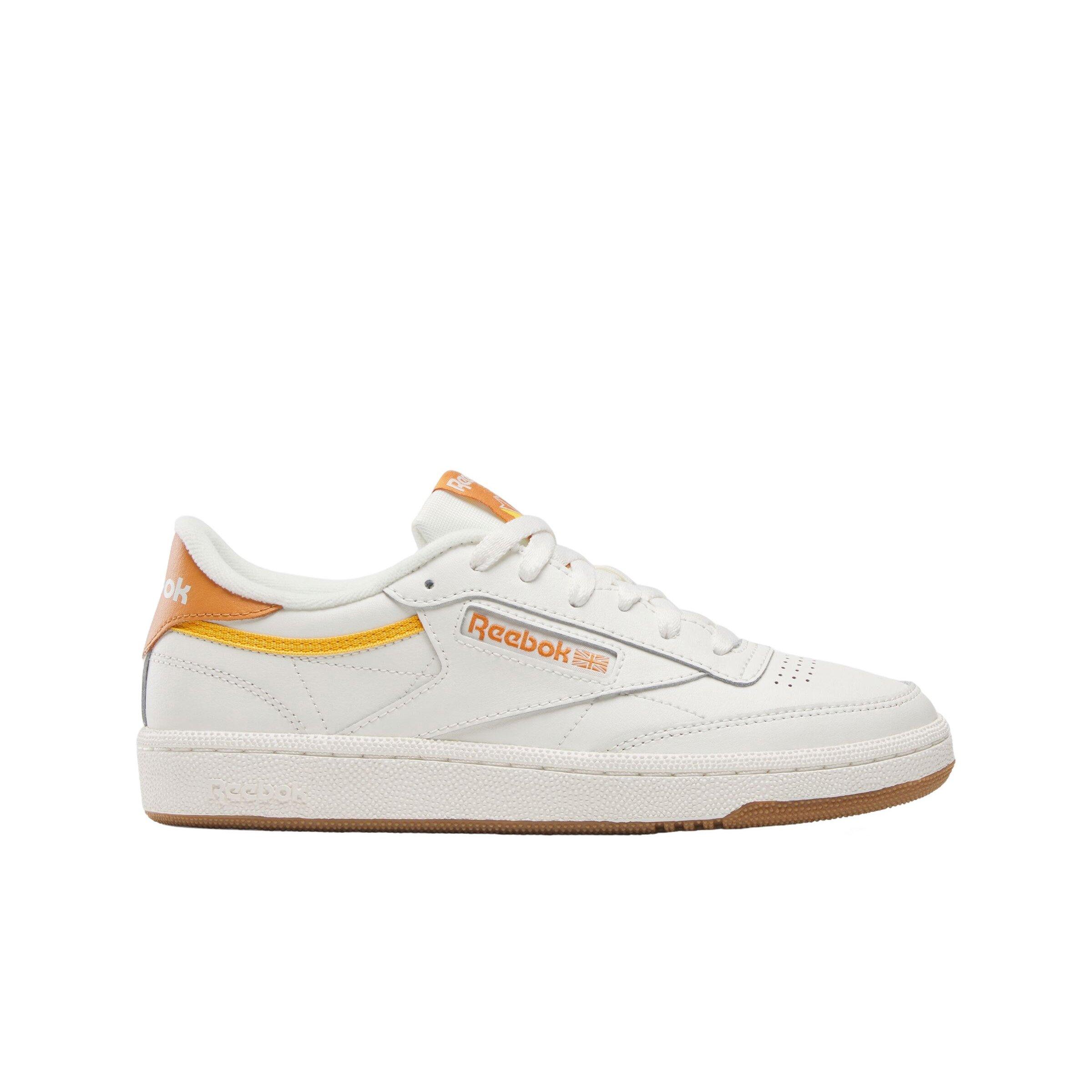 Reebok Club C 85 "White/Orange" Women's Shoe - WHITE/ORANGE Thumbnail View 1