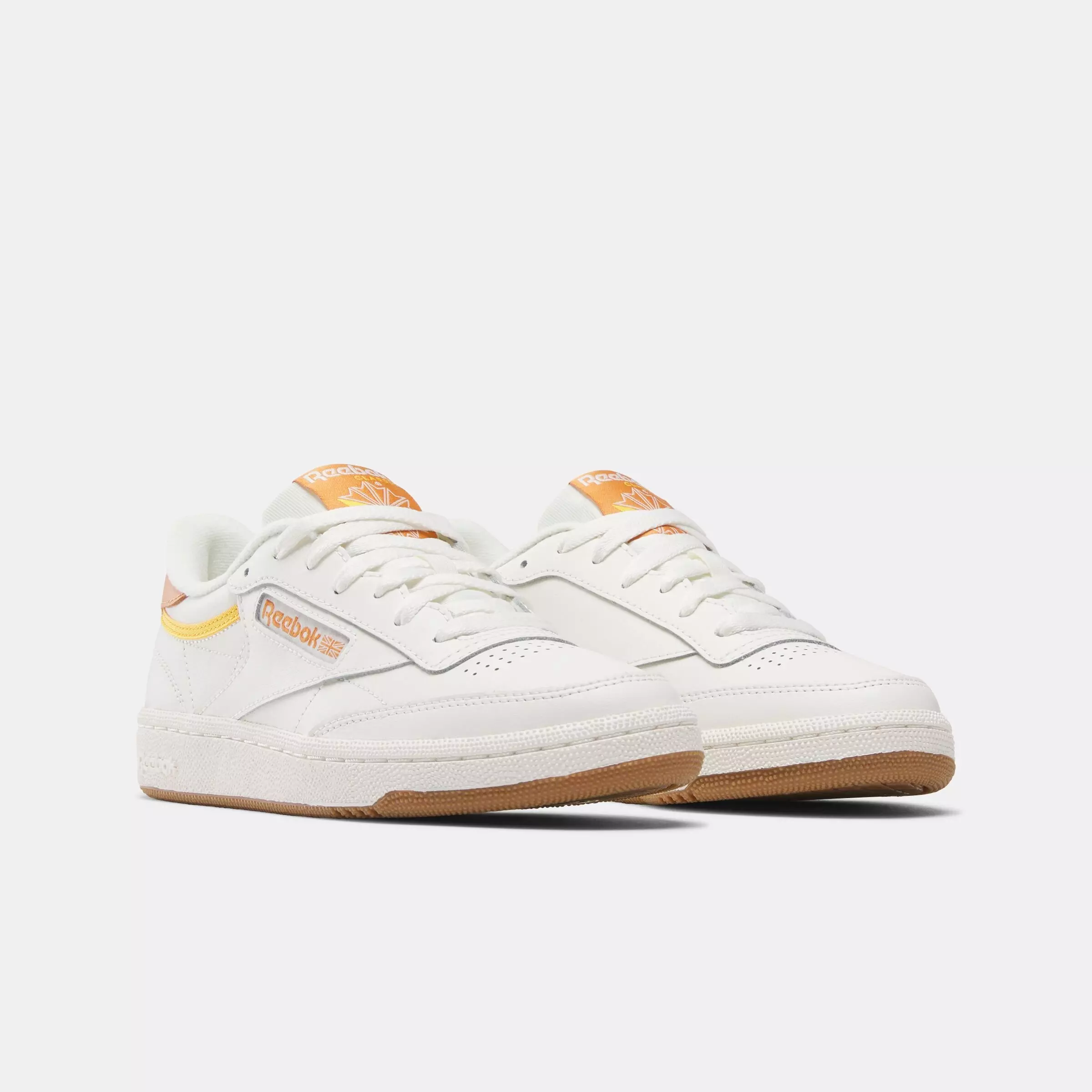 Reebok Club C 85 "White/Orange" Women's Shoe - WHITE/ORANGE