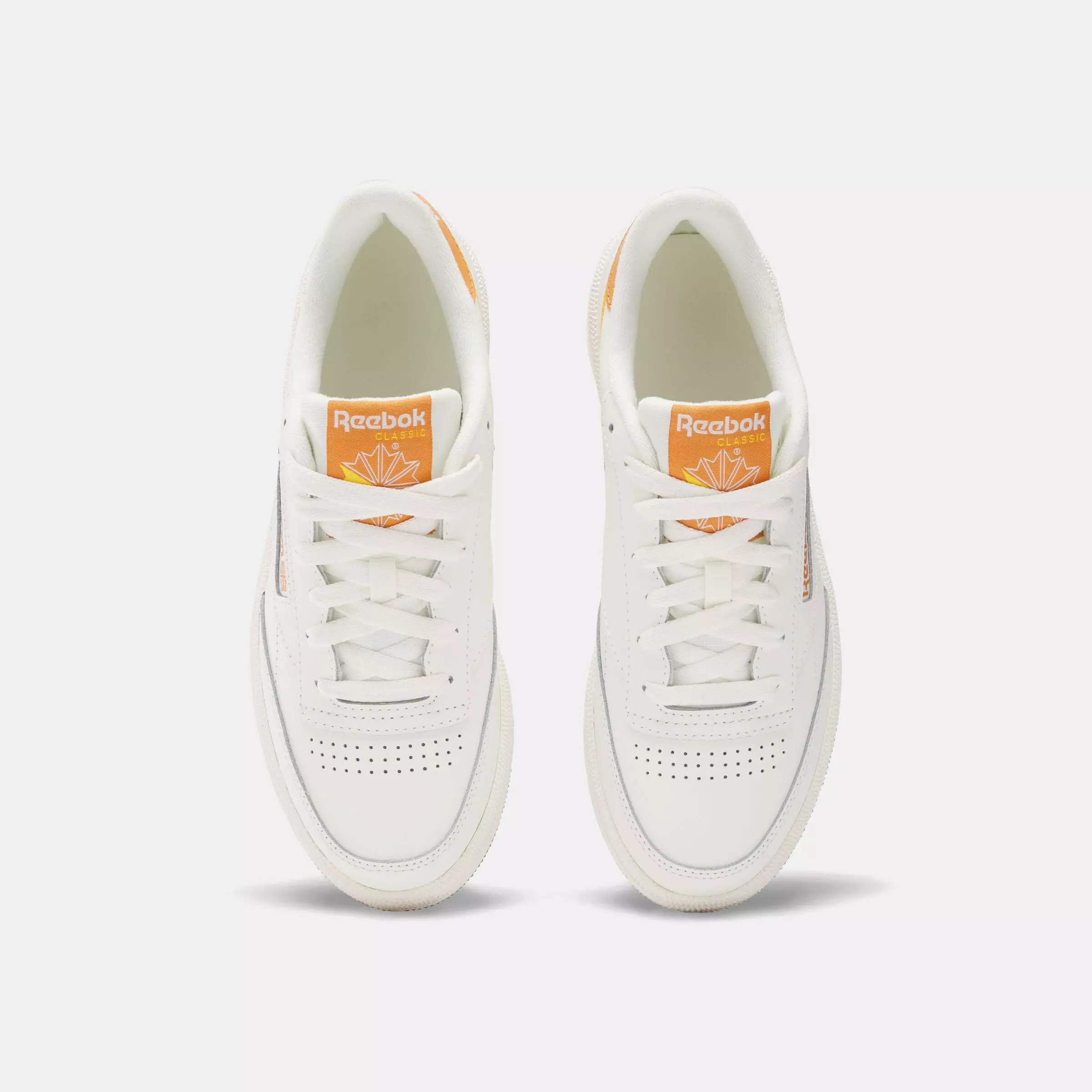 Reebok Club C 85 "White/Orange" Women's Shoe - WHITE/ORANGE