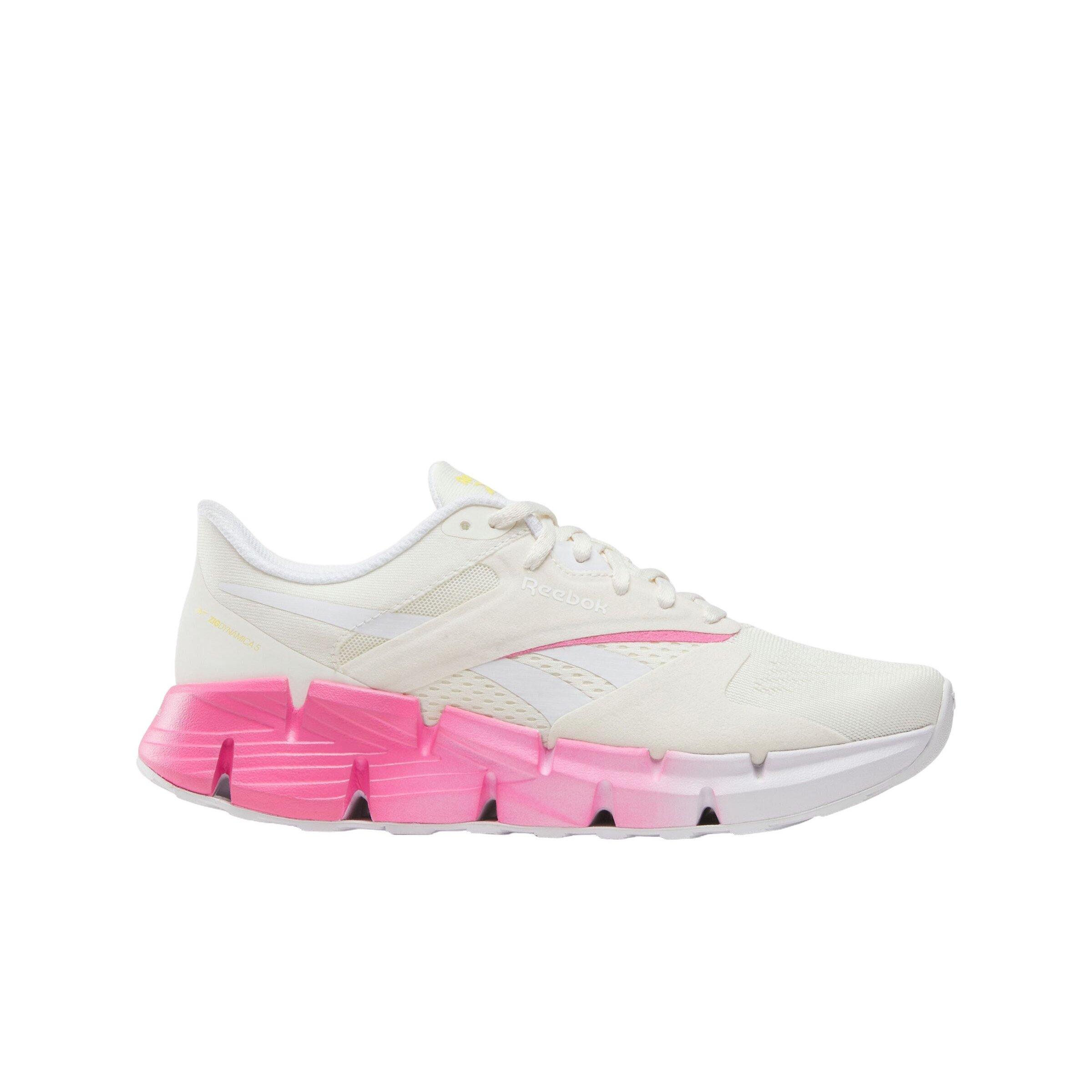 Reebok Zig Dynamica 5 "Vintage Chalk/White/True Pink" Women's Running Shoe - WHITE/PINK Thumbnail View 1