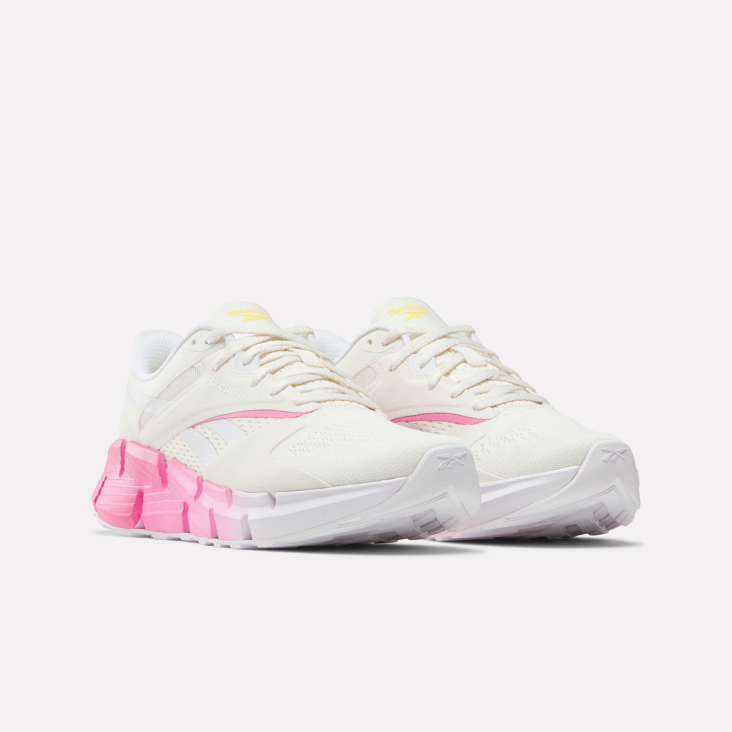 Reebok Zig Dynamica 5 "Vintage Chalk/White/True Pink" Women's Running Shoe - WHITE/PINK Thumbnail View 2