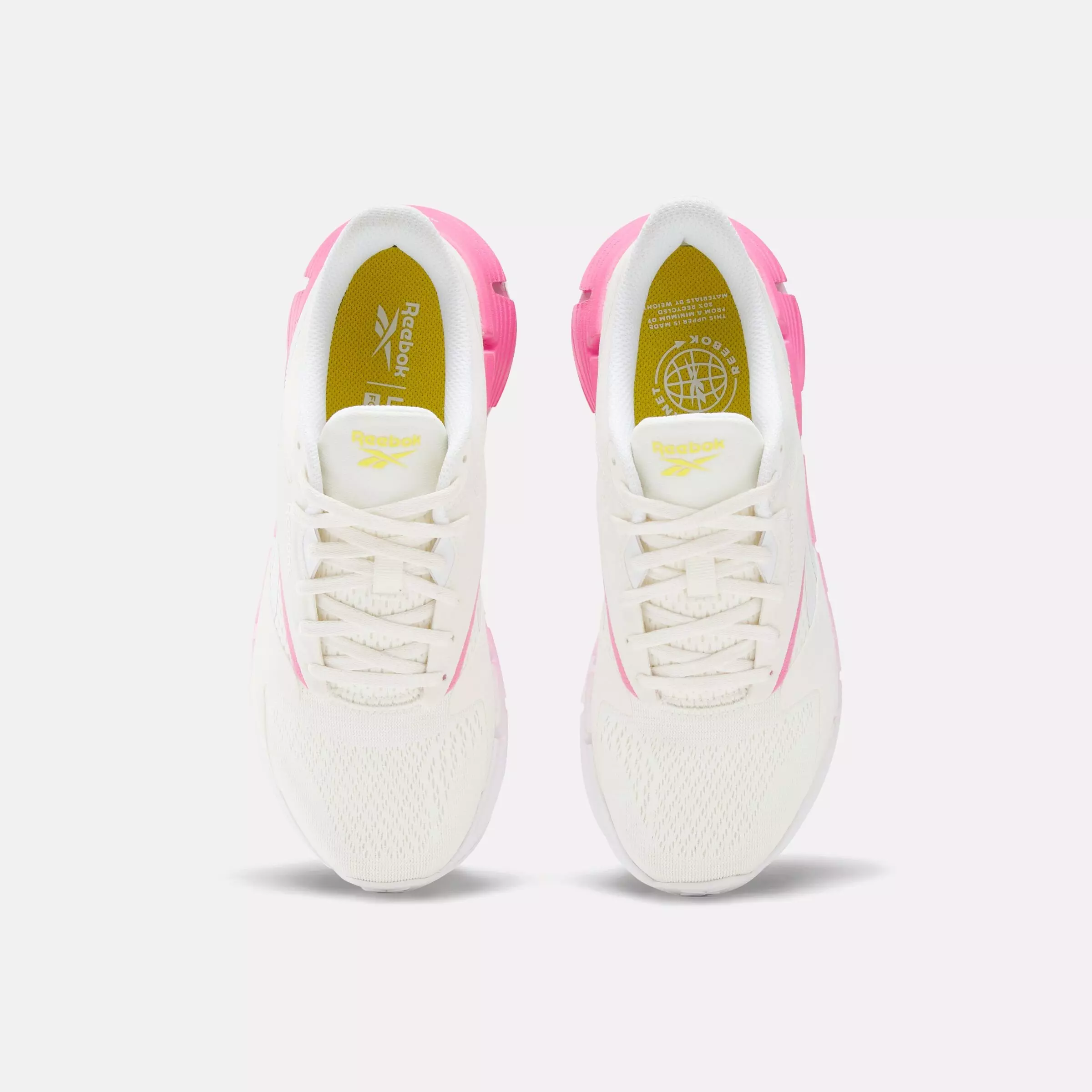 Reebok Zig Dynamica 5 "Vintage Chalk/White/True Pink" Women's Running Shoe - WHITE/PINK